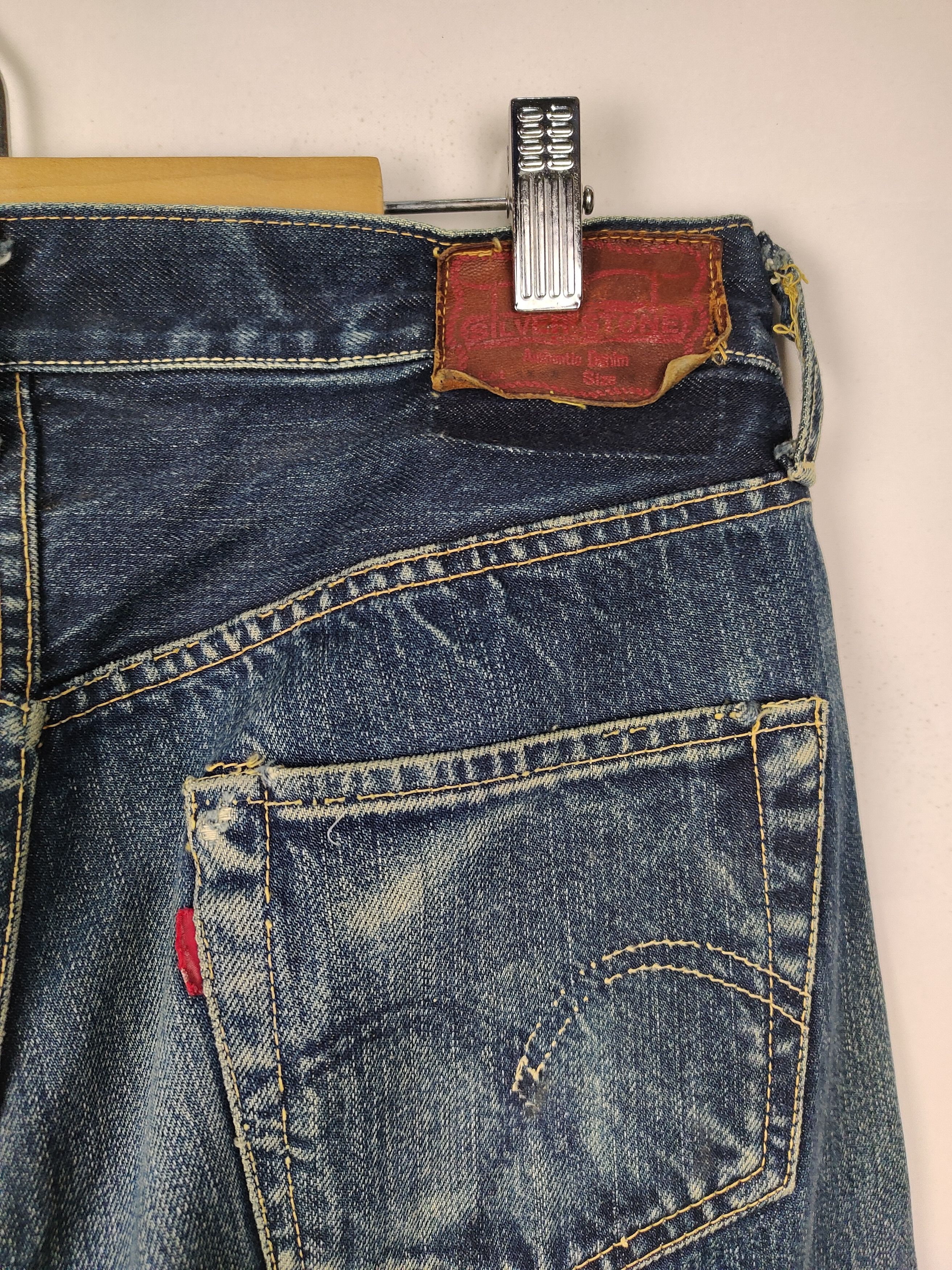 The Silver Stone Vintage 90s Silverstone Selvedge Denim Pant Size US 31 - 7 Thumbnail