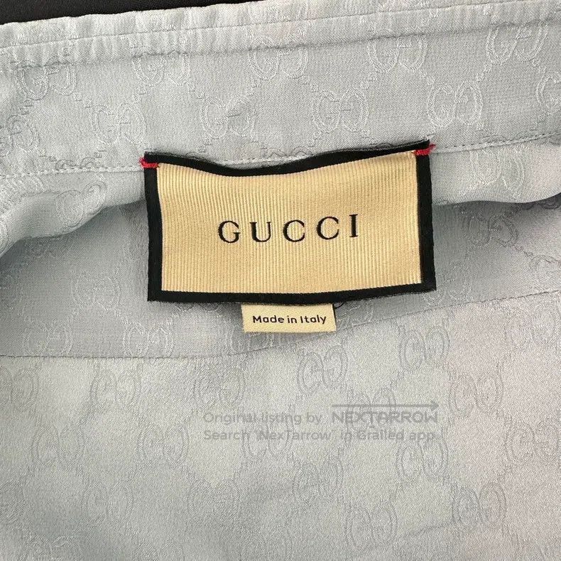Gucci Gucci Light blue full printed dark flower logo long-sleeve Size XS / US 0-2 / IT 36-38 - 5 Thumbnail
