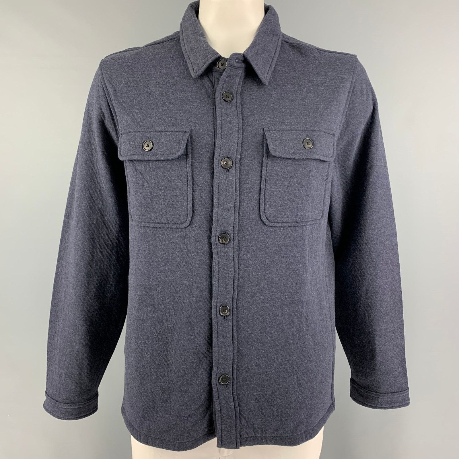 Billy Reid BILLY REID Size XL Navy Cotton Polyester Shirt Jacket Size US XL / EU 56 / 4 - 1 Thumbnail