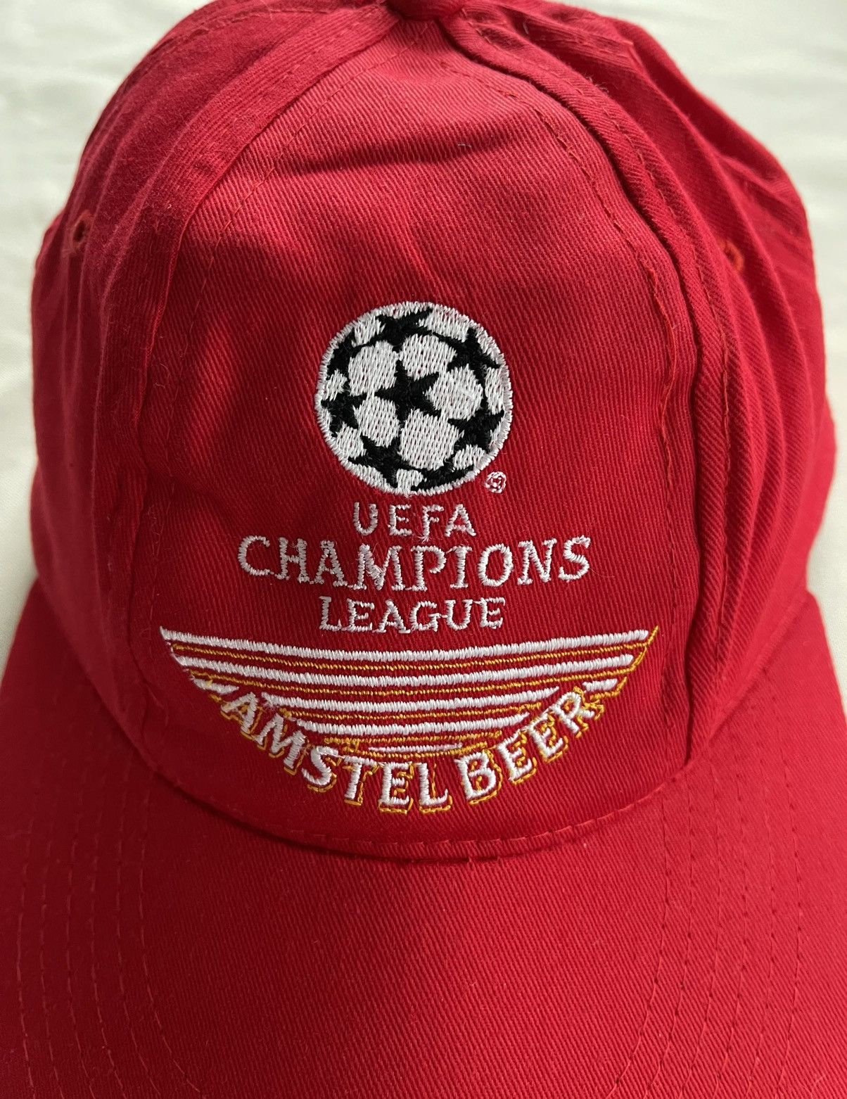 Vintage 80's Champions League Amster Beer Football Soccer Cap Hat Size ONE SIZE - 2 Thumbnail