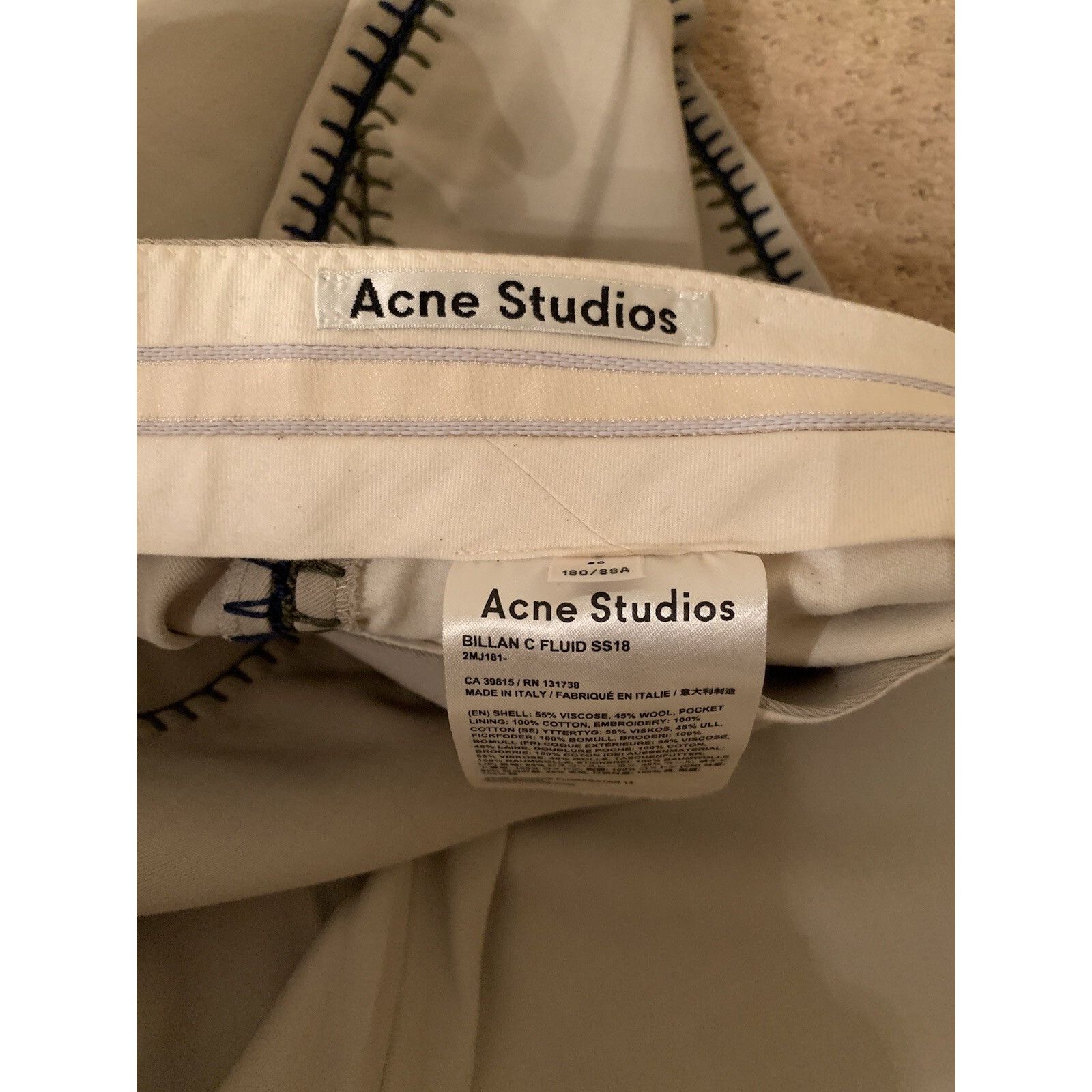 Acne Studios Acne Studios Beige Billan C Fluid Trousers 50 Size US 34 / EU 50 - 8 Thumbnail