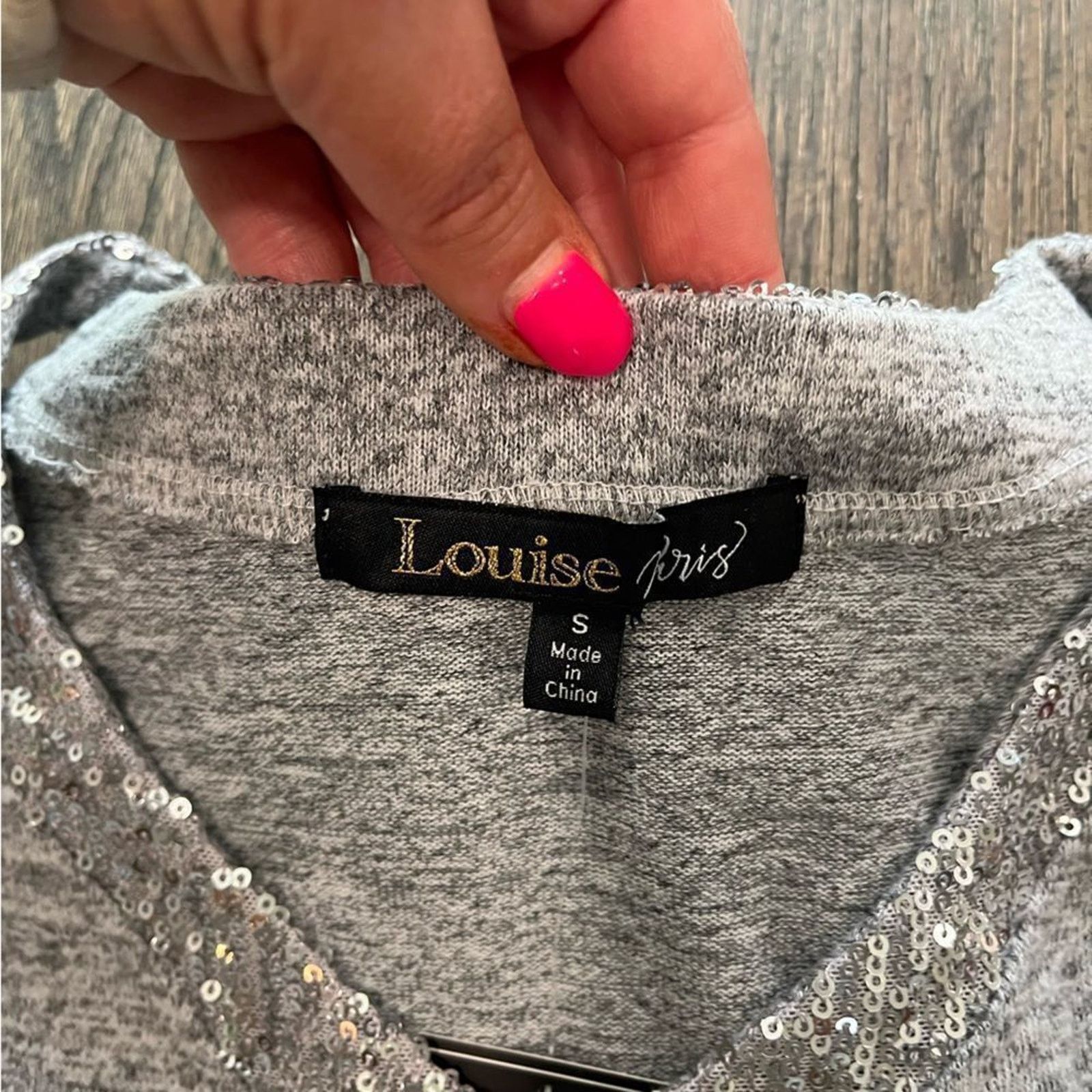 Vintage NWT Louise Paris Heathered Gray Collar Blouse Size S Size S / US 4 / IT 40 - 3 Thumbnail