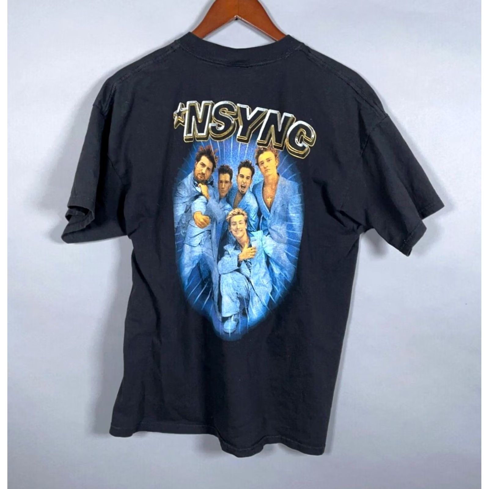 Gildan VINTAGE N'SYNC Double Sided Print T-Shirt Adult XL Black Gildan Music Tee Size US XL / EU 56 / 4 - 2 Thumbnail