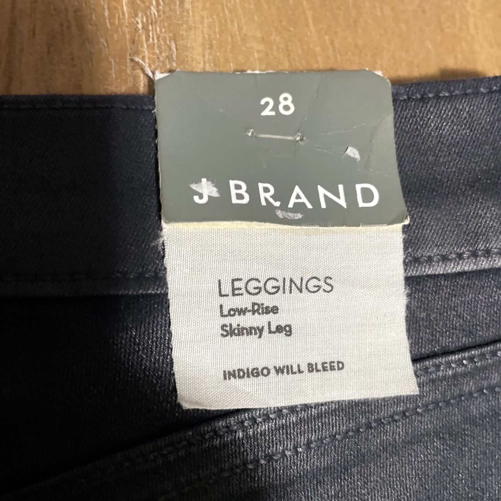 J Brand VINTAGE J BRAND Wax Coated Indigo Jeggings Low Rise Super Skinny Jeans 28x30 Blue Cotton Blend 28 Women Slim Jegging 30 Inseam Womens Jeans Size 28" / US 6 / IT 42 - 3 Thumbnail