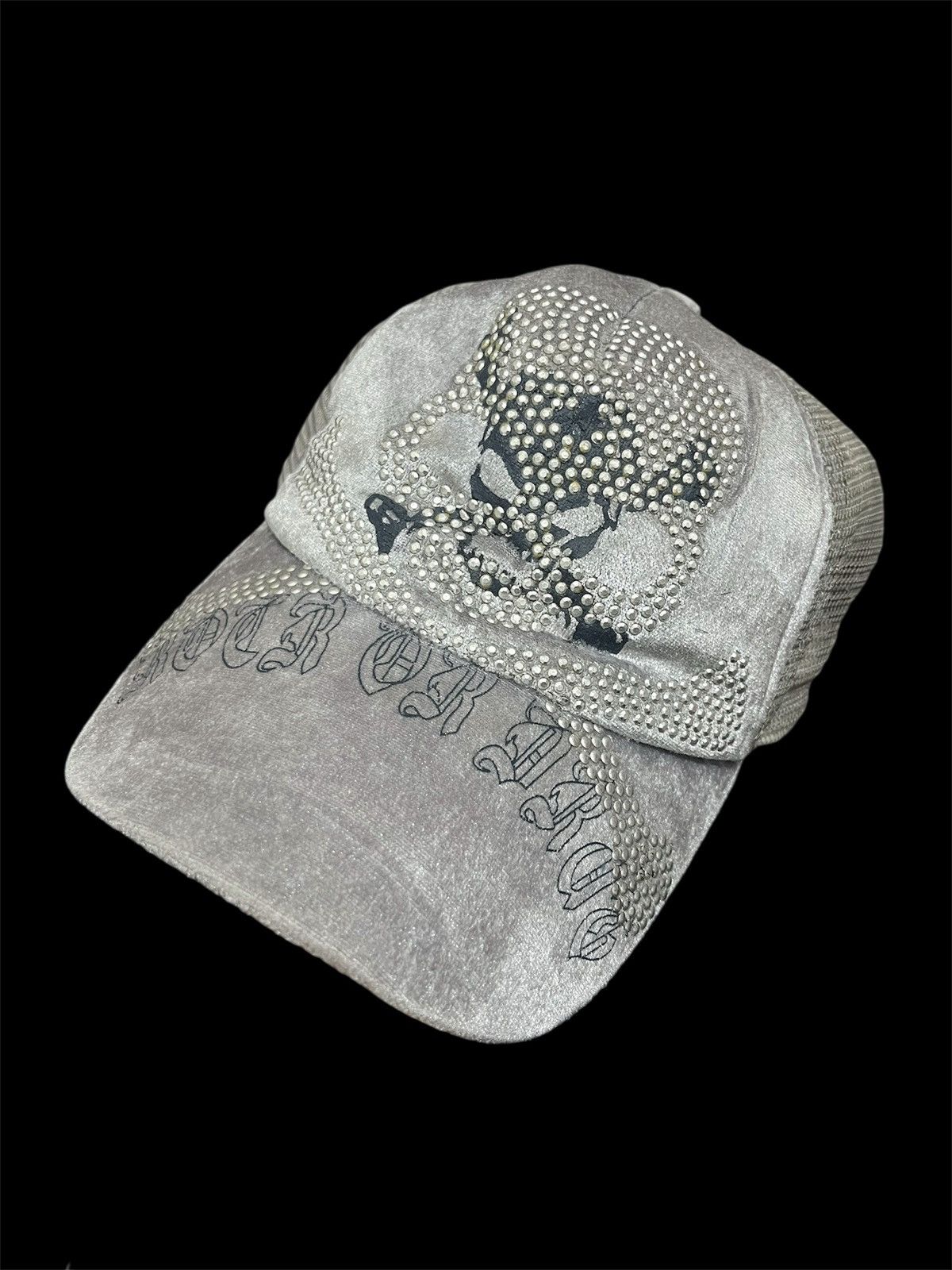 Japanese Brand Y2K Skull Studed Trucker Cap LGB Style Size ONE SIZE - 2 Thumbnail