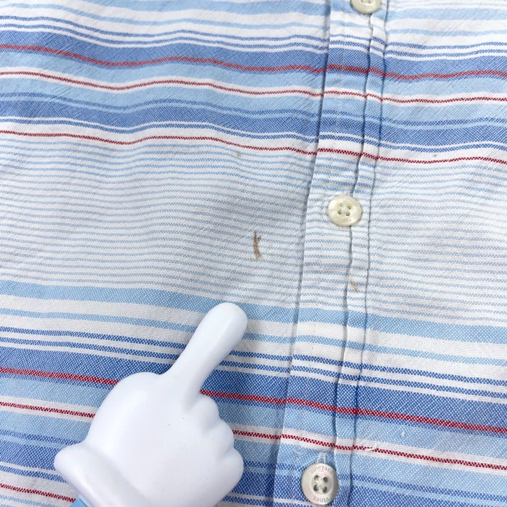 Vineyard Vines VINEYARD VINES Shirt Men Medium Blue Button Up Slim Fit Tucker Dress Camp A29* Size 40R - 4 Thumbnail
