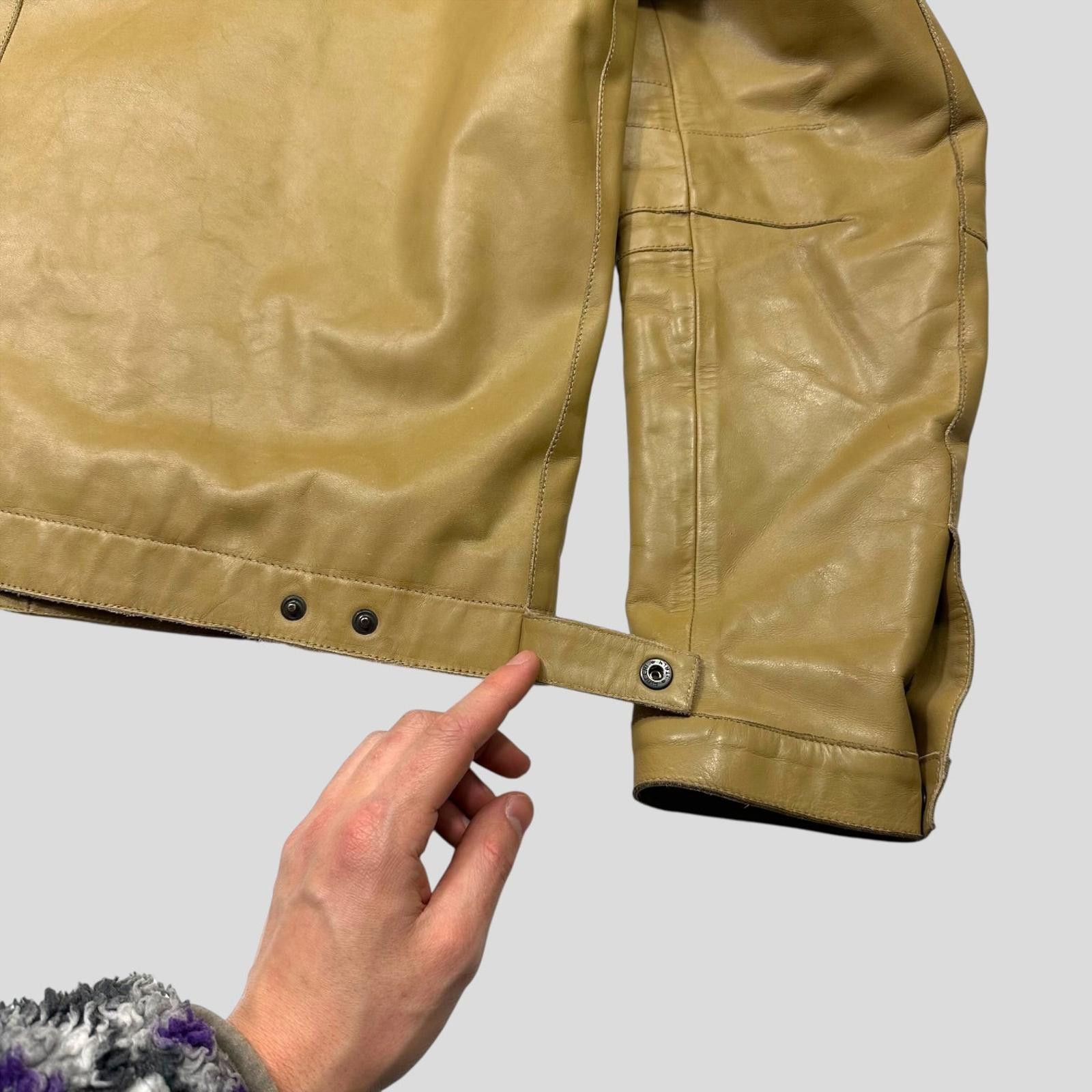 Neil Barrett Neil Barrett AW00 Caramel Leather Moto Slingbag Jacket - L Size US L / EU 52-54 / 3 - 12 Thumbnail