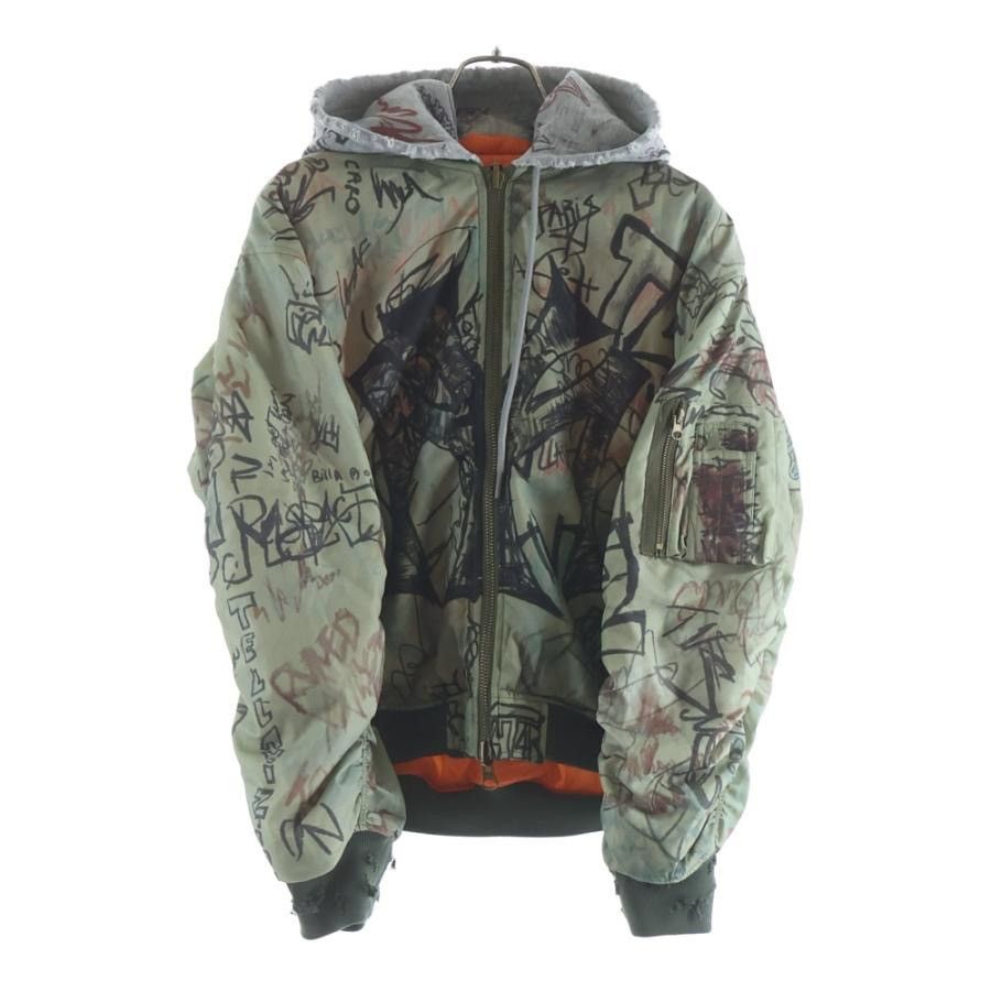 Mowalola Mowalola 25AW GRAFFITI BOMBER JACKET Size US M / EU 48-50 / 2 - 1 Thumbnail