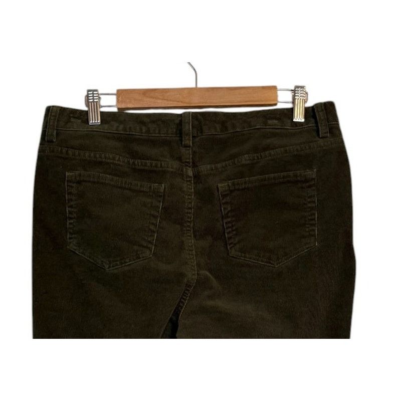 Lands' End Lands End Pants Women 12 Olive Green Corduroy Wide Leg Size 34" / US 12 / IT 48 - 5 Thumbnail