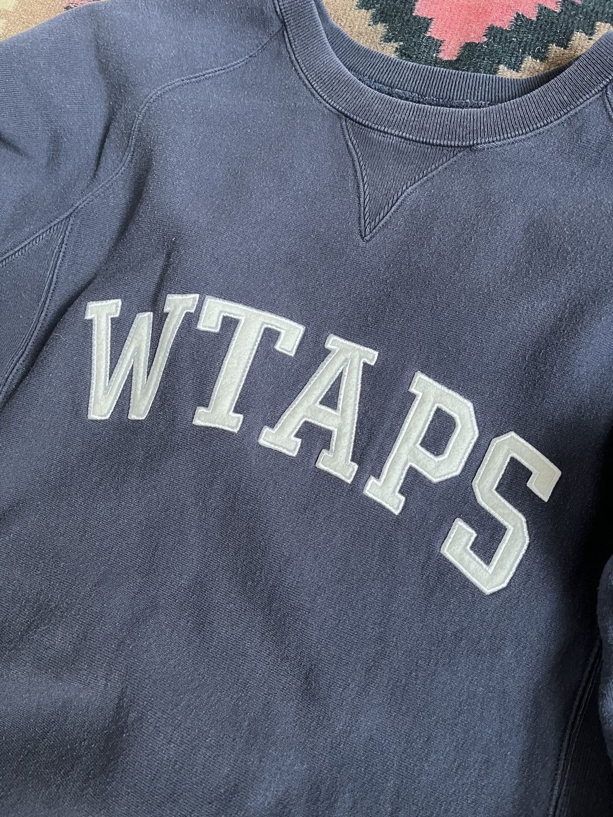 Wtaps WTAPS Japan Navy Blue Logo Design Cotton Sweatshirt Crewneck Size US S / EU 44-46 / 1 - 2 Thumbnail