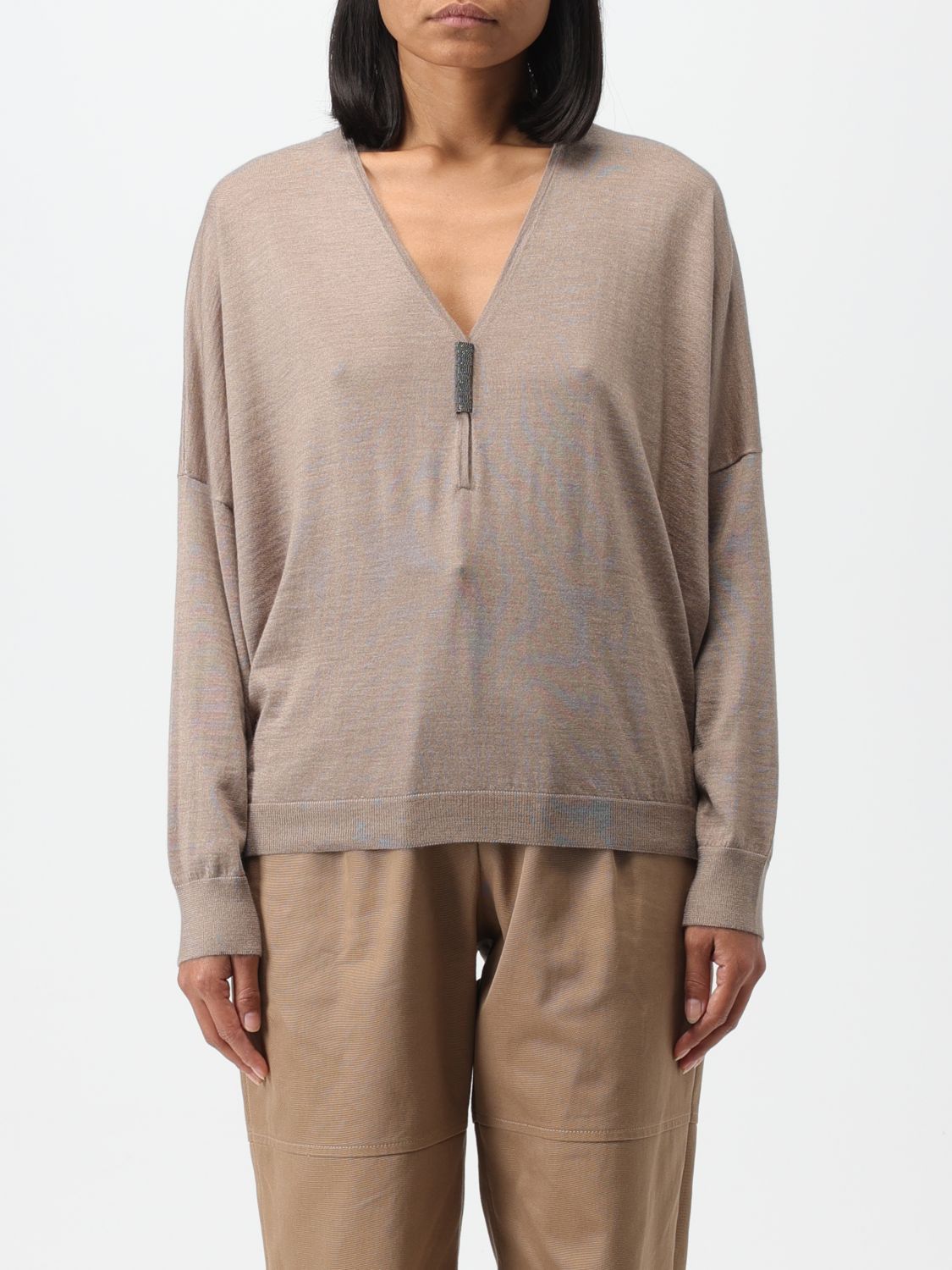 image of Brunello Cucinelli Sweater Woman Beige, Women's (Size XS)
