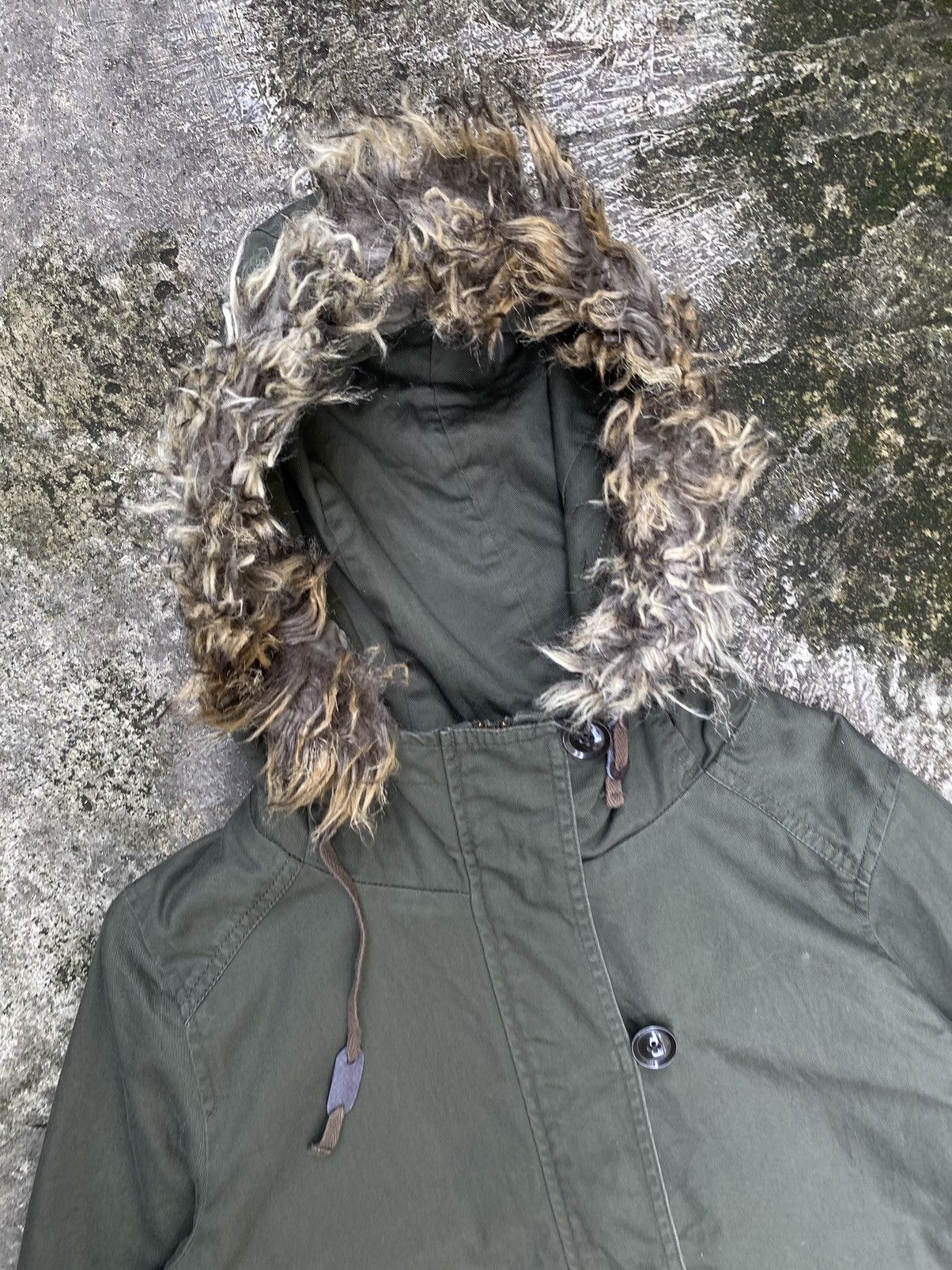 If Six Was Nine × Japanese Brand × Le Grande Bleu (L.G.B.) Letter Back Number Fur Hoodie Fishtail Parka Jacket Size US L / EU 52-54 / 3 - 4 Thumbnail