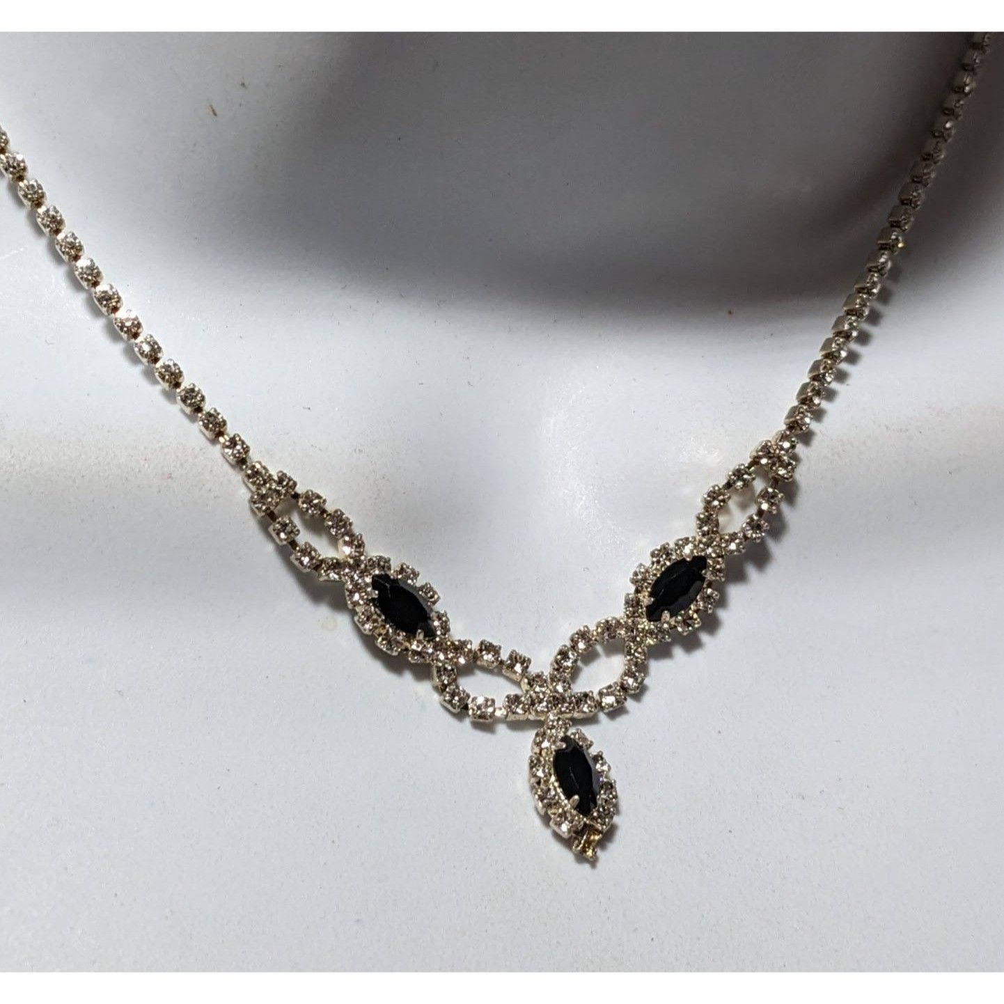 Other Gothic Clear And Black Rhinestone Bridal Necklace Size ONE SIZE - 3 Thumbnail