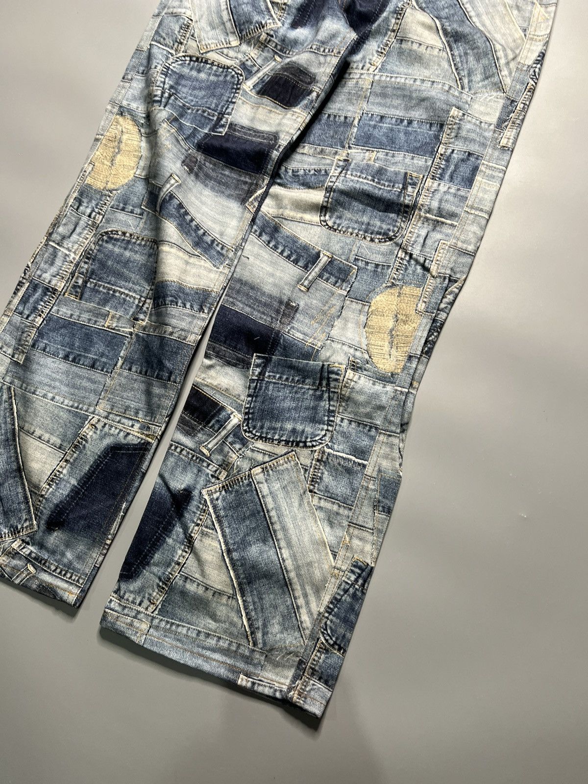 Andersson Bell Andersson Bell Brno Patchwork Printed Wide Jeans Size US 33 - 5 Thumbnail