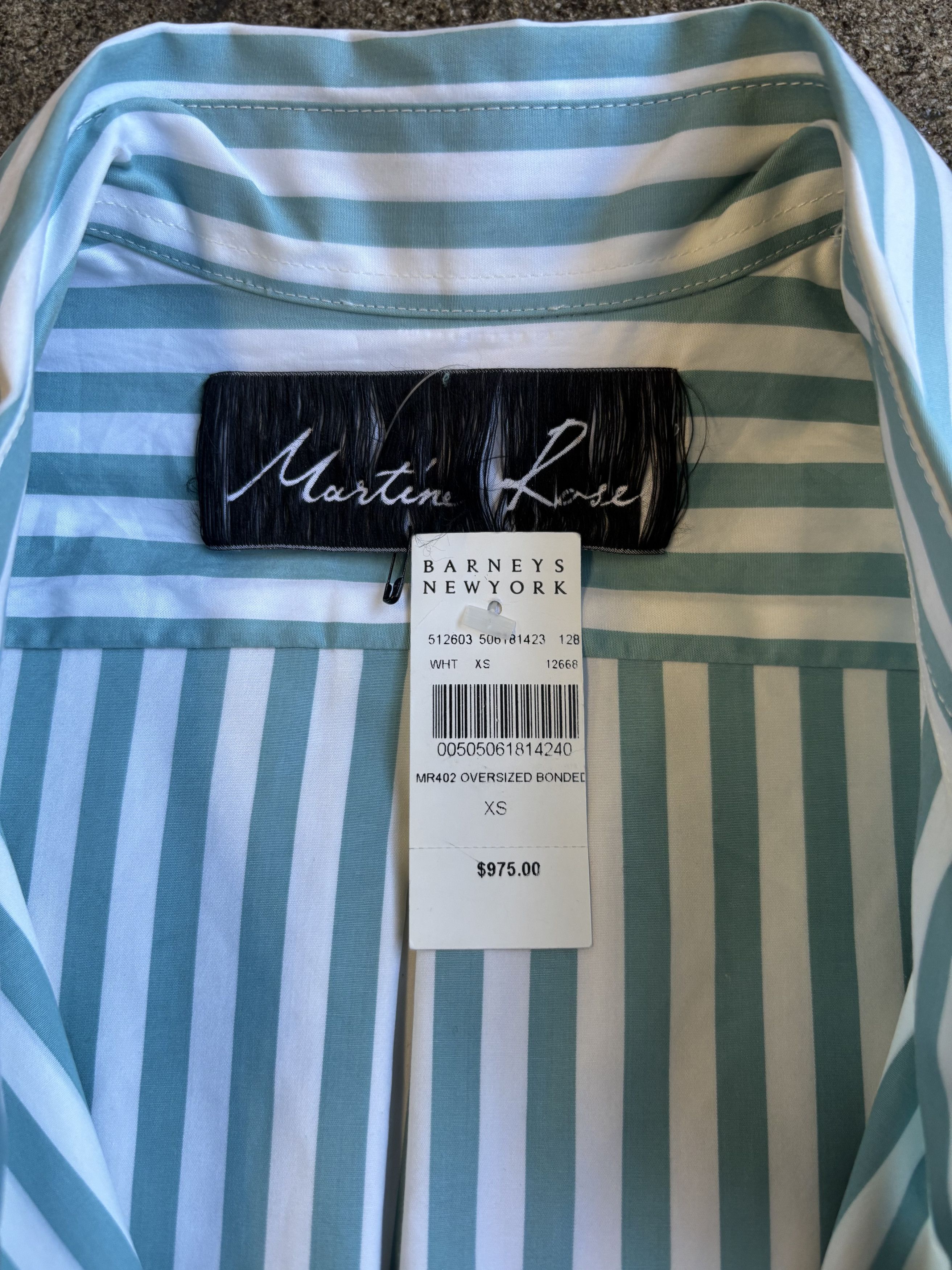 Martine Rose Martine Rose Embroidered Stripe Shirt SS 2020 Size US XL / EU 56 / 4 - 5 Thumbnail
