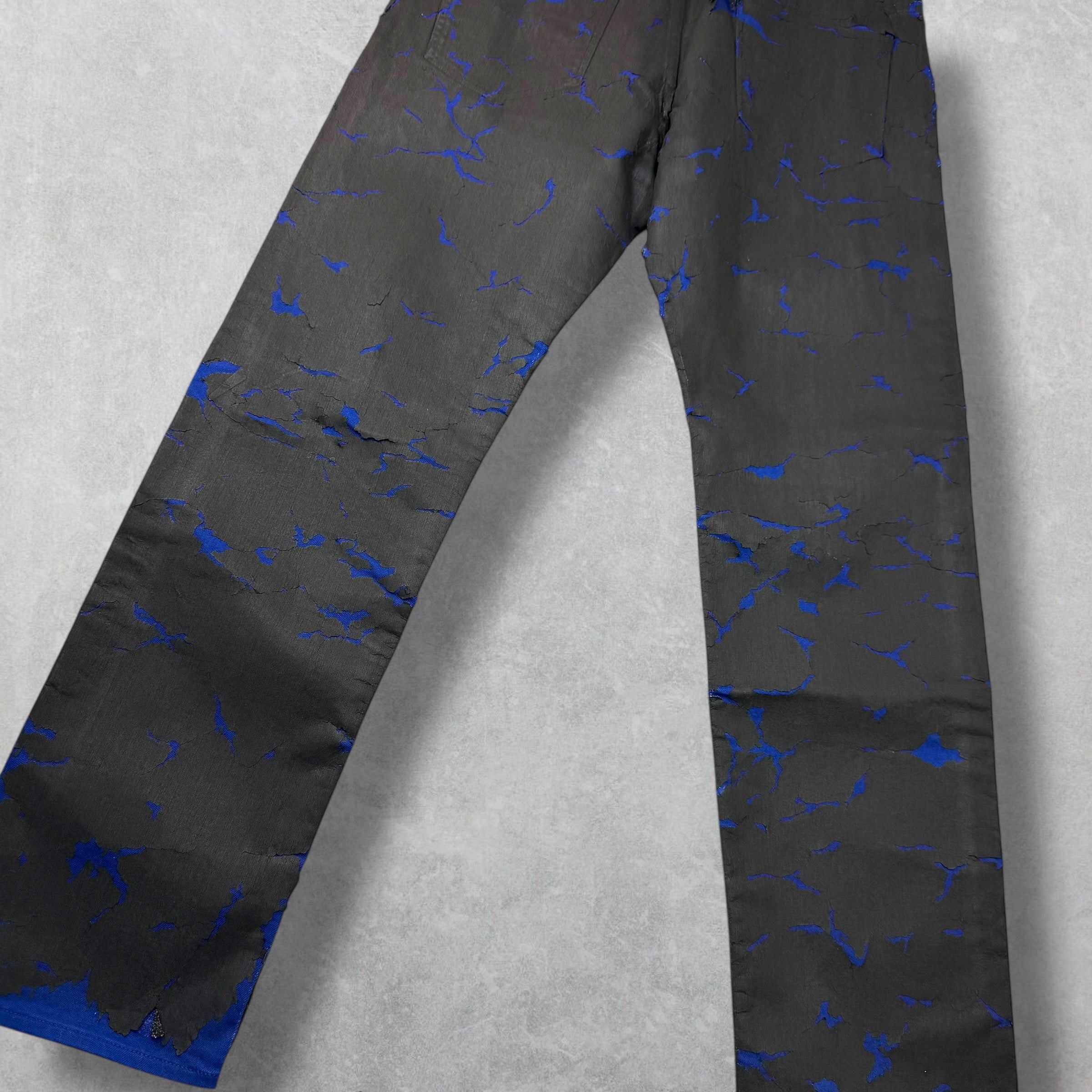 Givenchy A/W 2022 Givenchy Black Cracked Distressed Jeans 36 Size US 36 / EU 52 - 6 Thumbnail