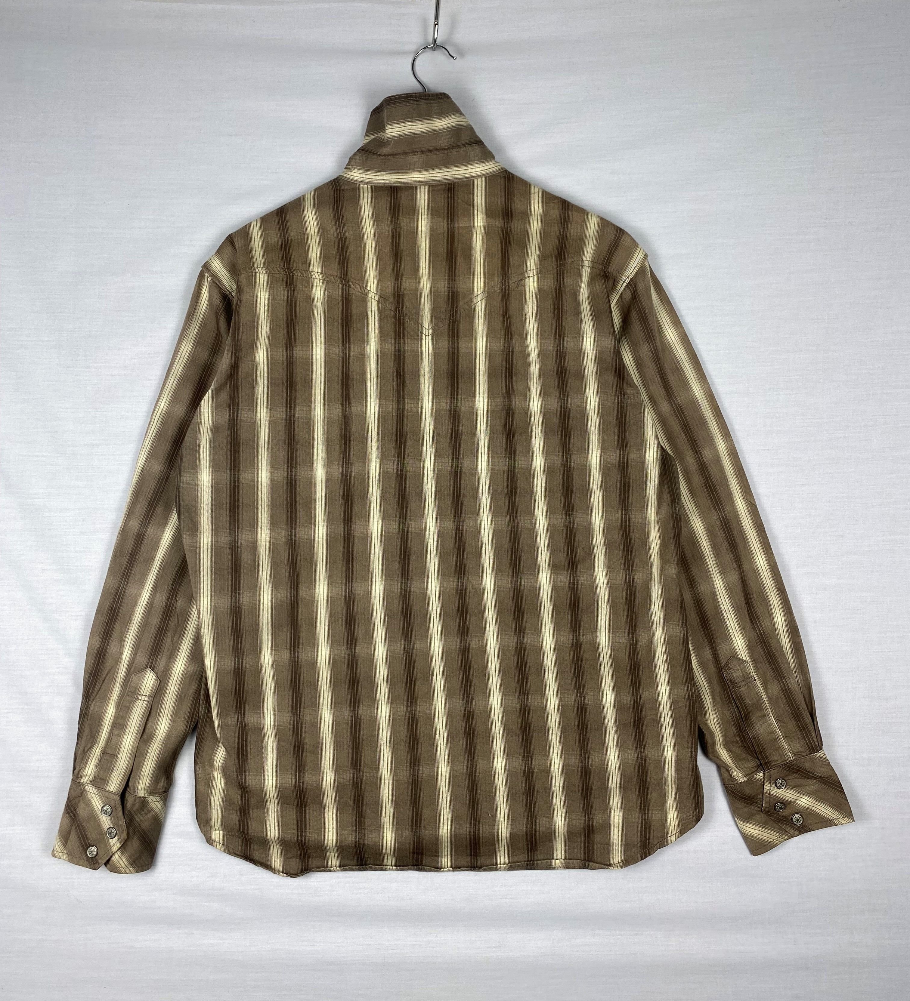Canvas Vintage Kansai Jeans Striped Double Pocket Long Sleeve Shirt Size US M / EU 48-50 / 2 - 2 Thumbnail