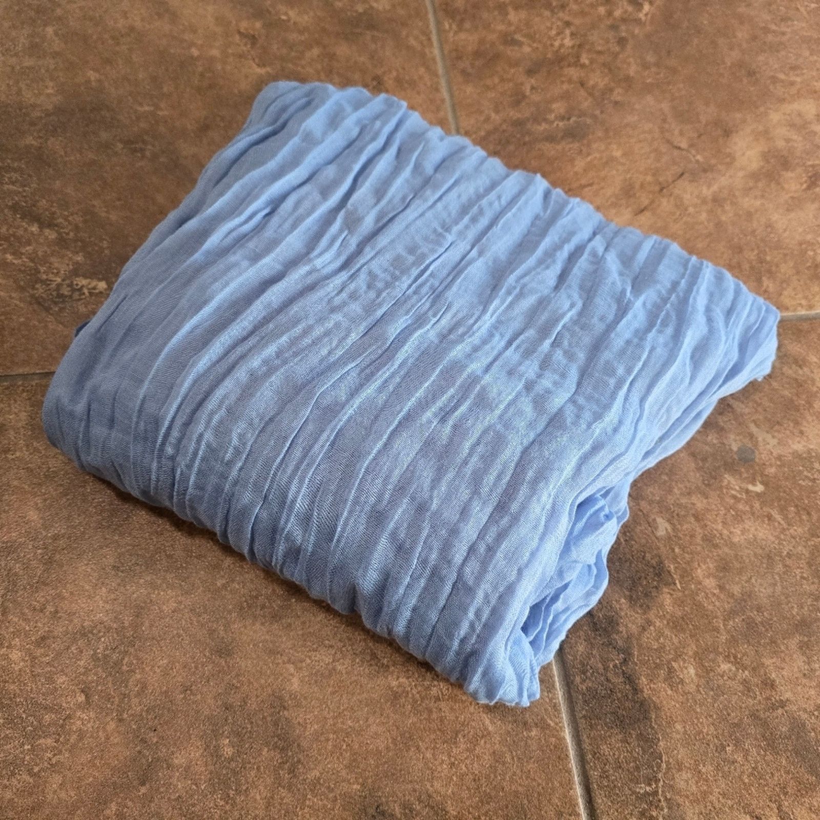 Other Dust Blue Crinkle Detailed Scarf Size ONE SIZE - 3 Thumbnail