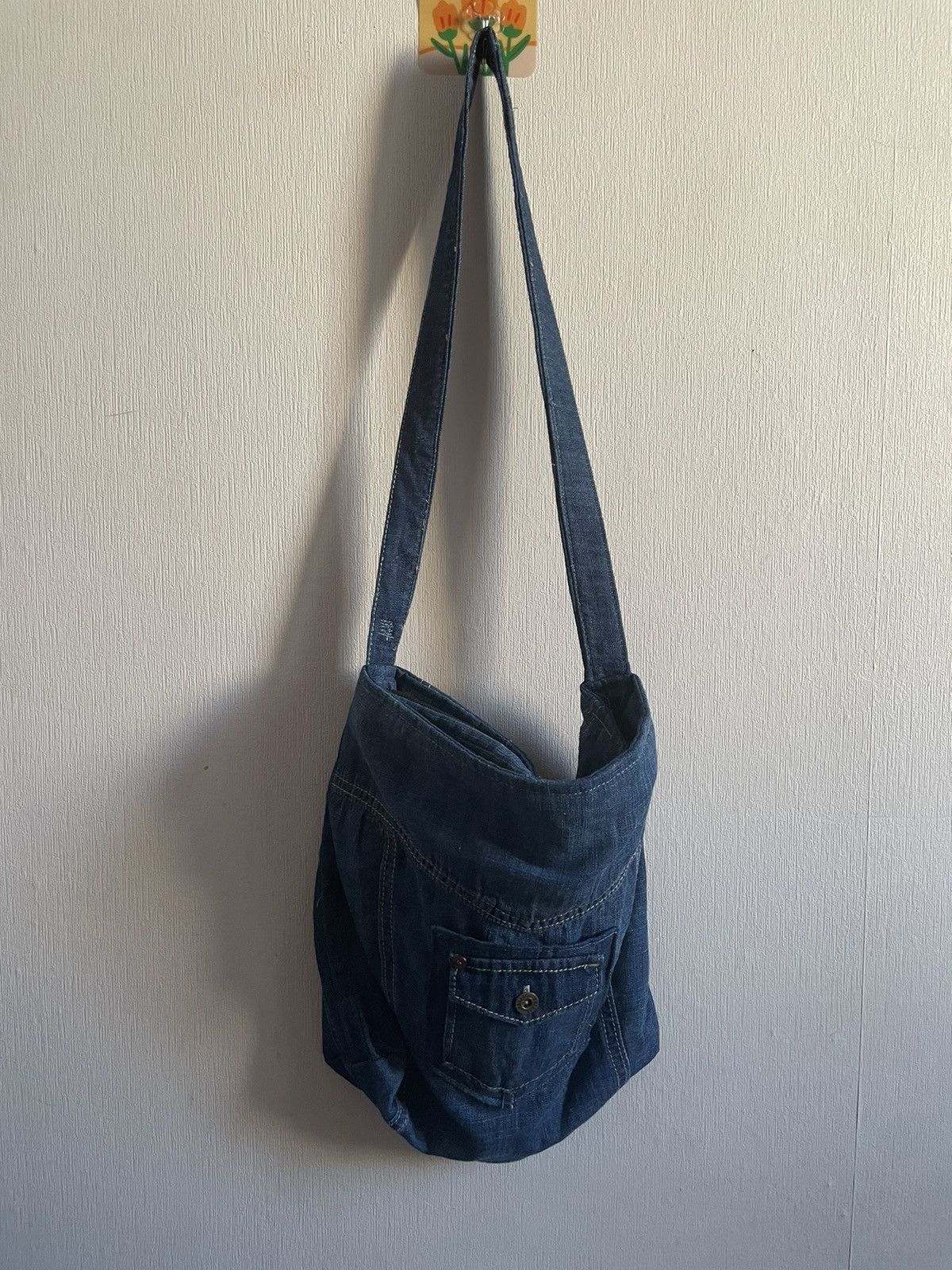 Handmade Handmade blue jeans shoulder shopper bag Size ONE SIZE - 2 Thumbnail