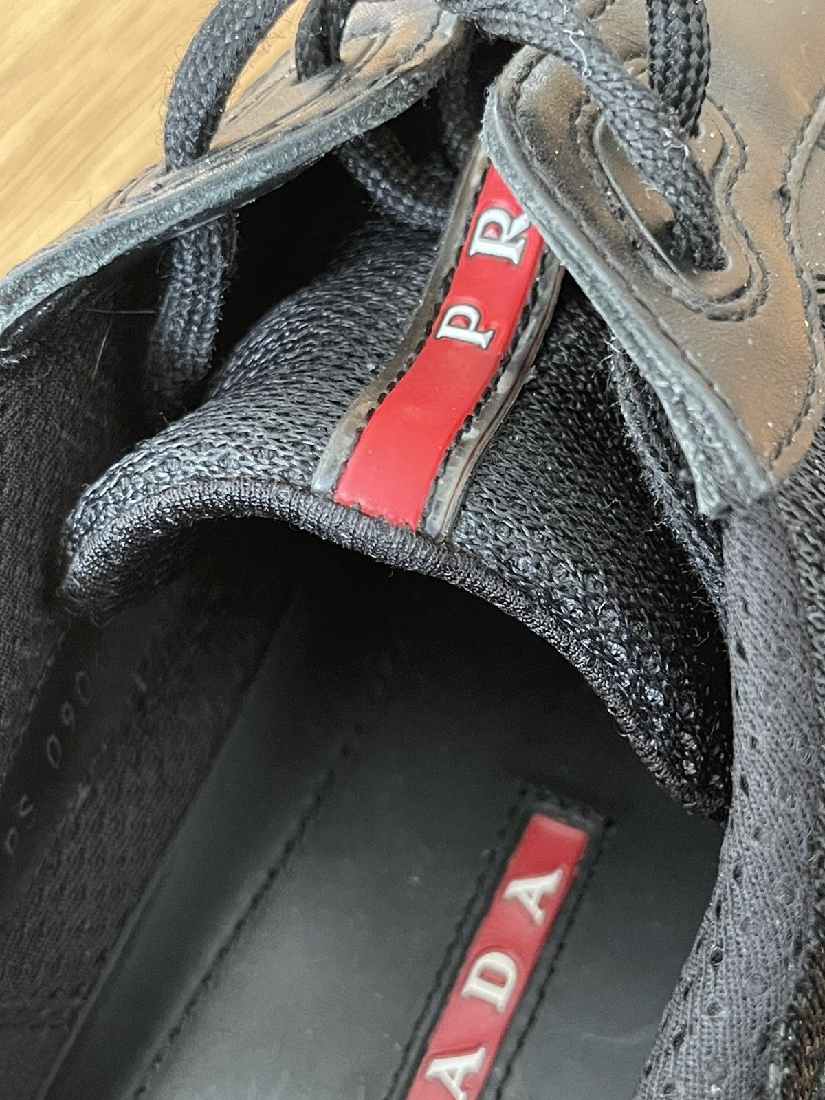 Prada Prada America’s Cup Sneakers Triple Black Leather / Mesh Size US 10.5 / EU 43-44 - 6 Thumbnail