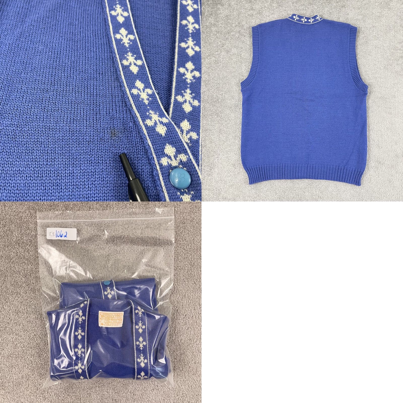 Pendleton VINTAGE Pendleton Sweater Vest Women Large Wool Sleeveless V-Neck Retro 90s Classic Fall Winter Size L / US 10 / IT 46 - 8 Thumbnail