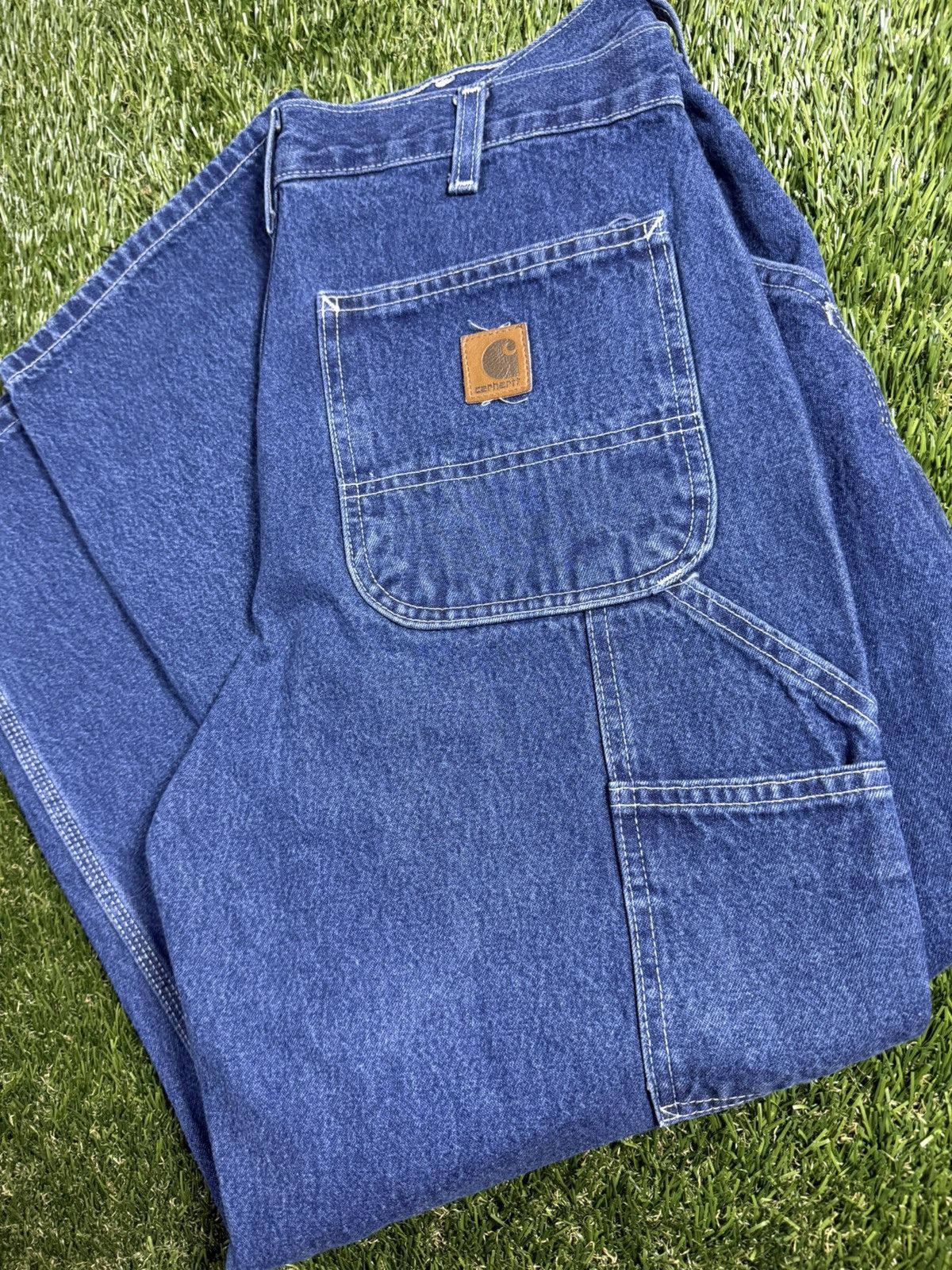 Carhartt Vintage 90s Carhartt Baggy Denim White Stitch Jean Pants Size US 32 / EU 48 - 6 Thumbnail
