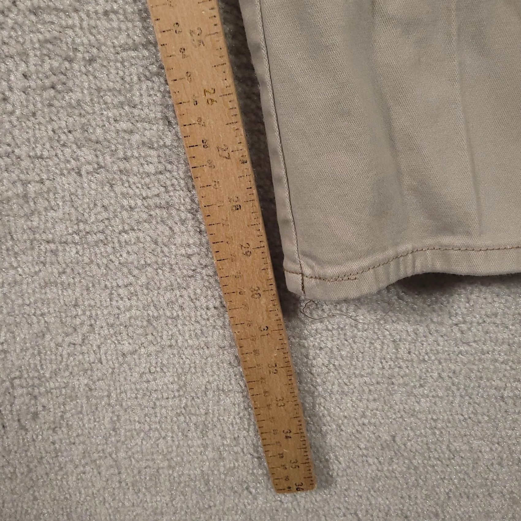 Lee Lee Pants Womens 12 Medium Relaxed High Rise Straight Leg Chino Beige Twill Cotton Spandex Pockets Inseam 30 Womens Size 34" / US 12 / IT 48 - 5 Thumbnail
