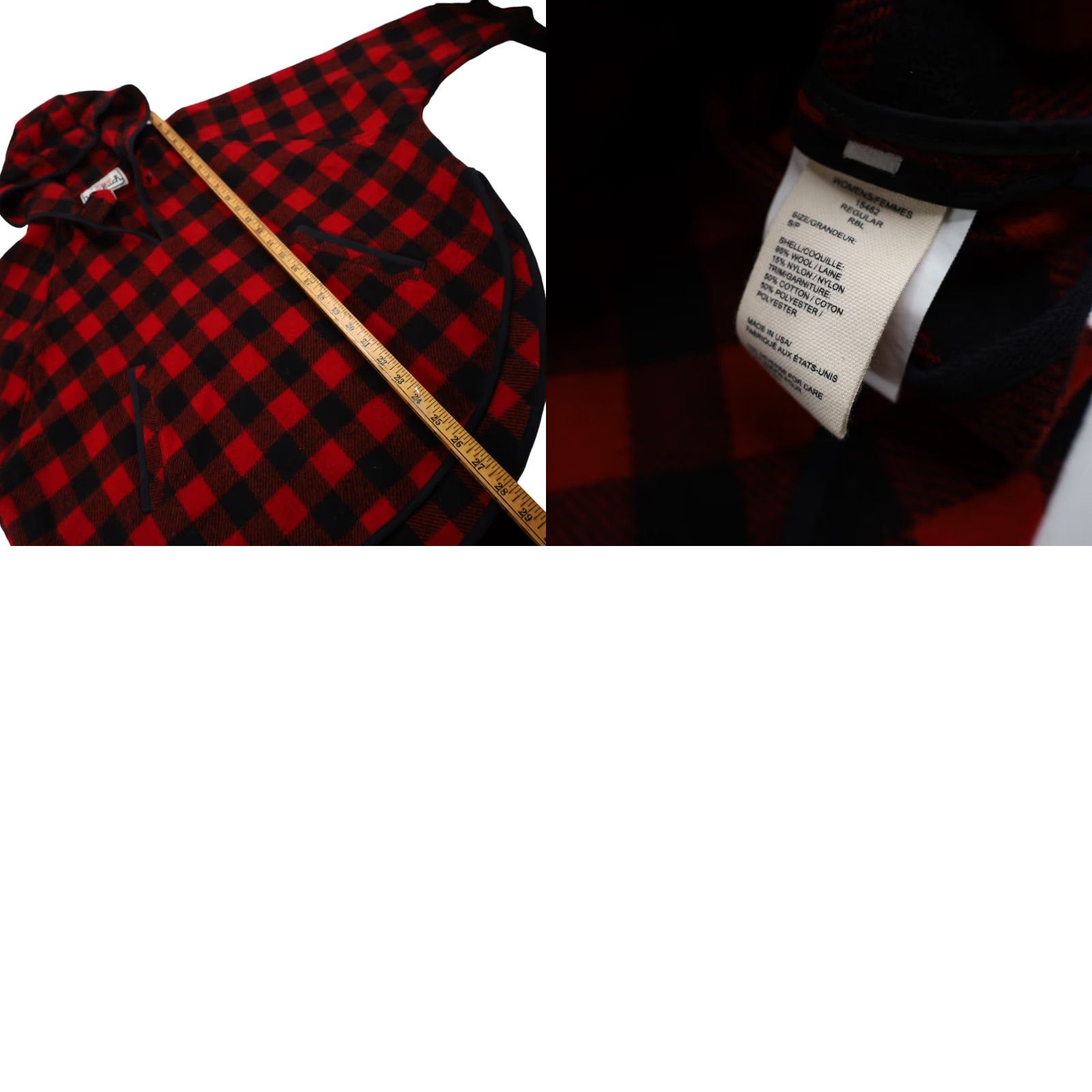 Vintage VINTAGE Woolrich Poncho Hoodie Womens Small Hooded Buffalo Plaid 100% Wool Red S Womens Size S / US 4 / IT 40 - 8 Thumbnail
