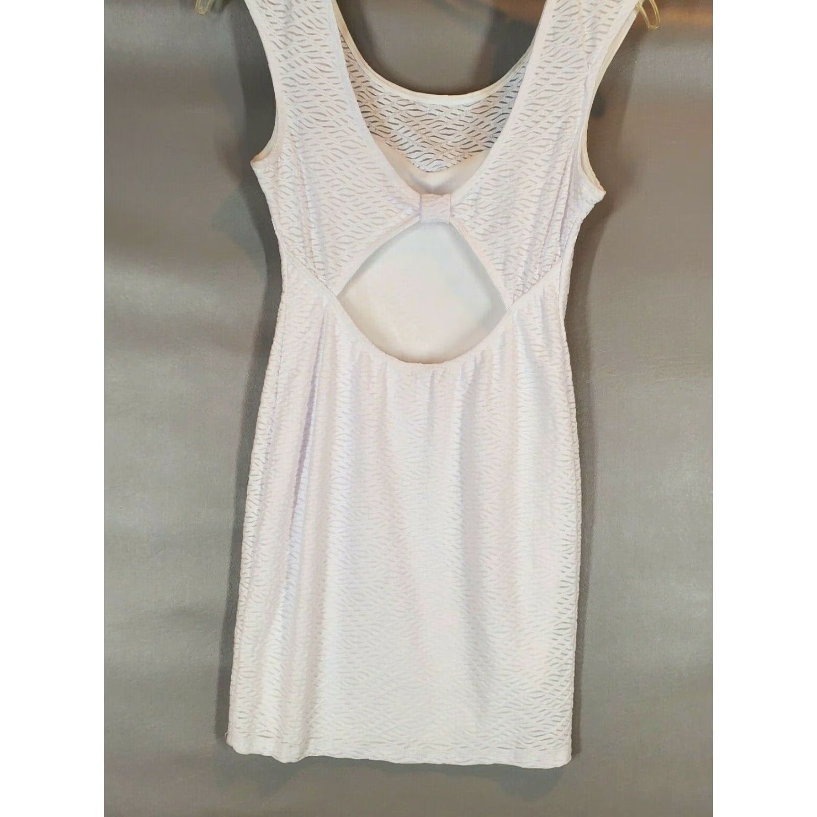 Vintage Charlotte Russe Womens Sleeveless Laced White Dress Back Cut Out Size S Size S / US 4 / IT 40 - 3 Thumbnail