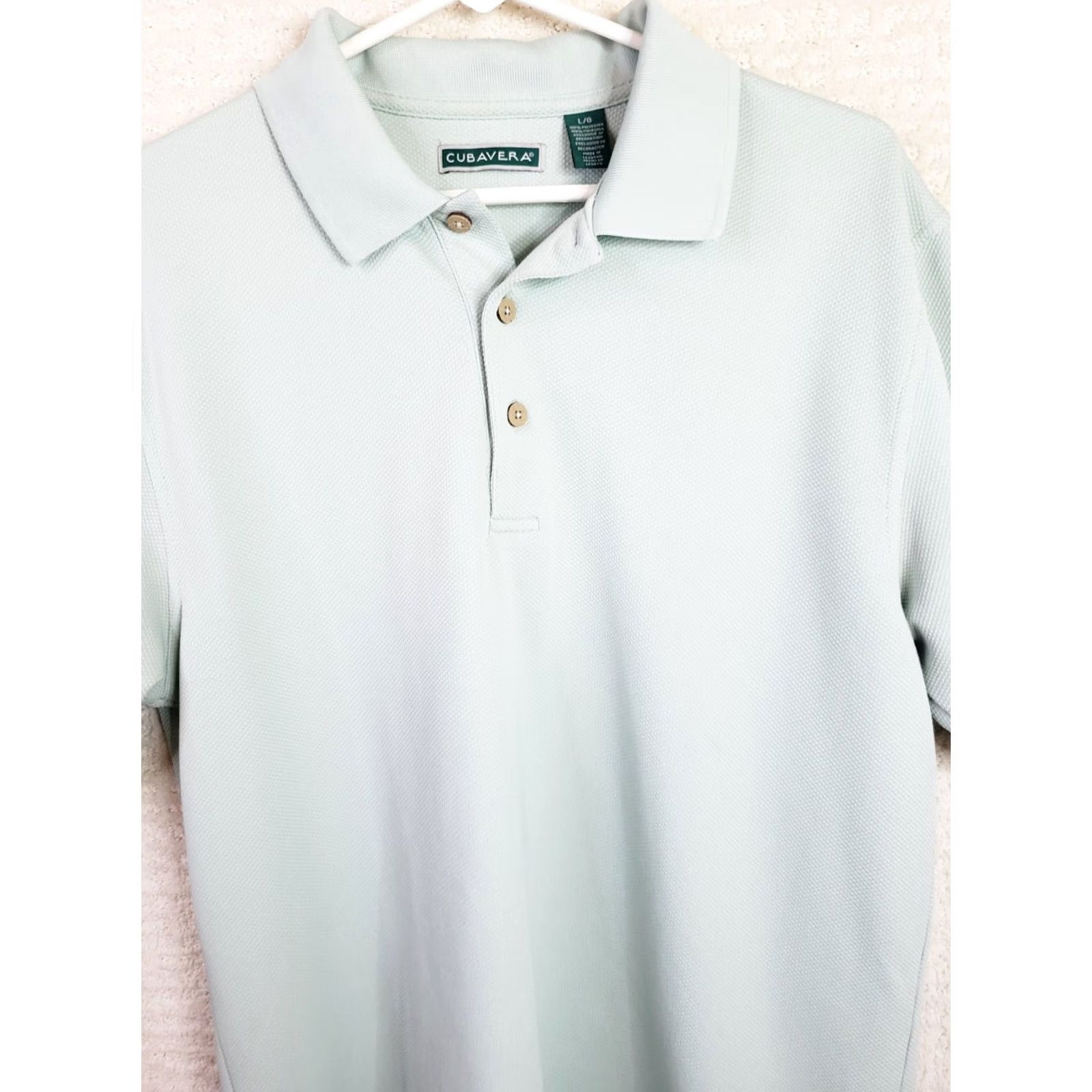Cubavera Cubavera Polo Shirt Mens L Mint Green Lightweight Golf Casual Shirt Size US L / EU 52-54 / 3 - 2 Thumbnail