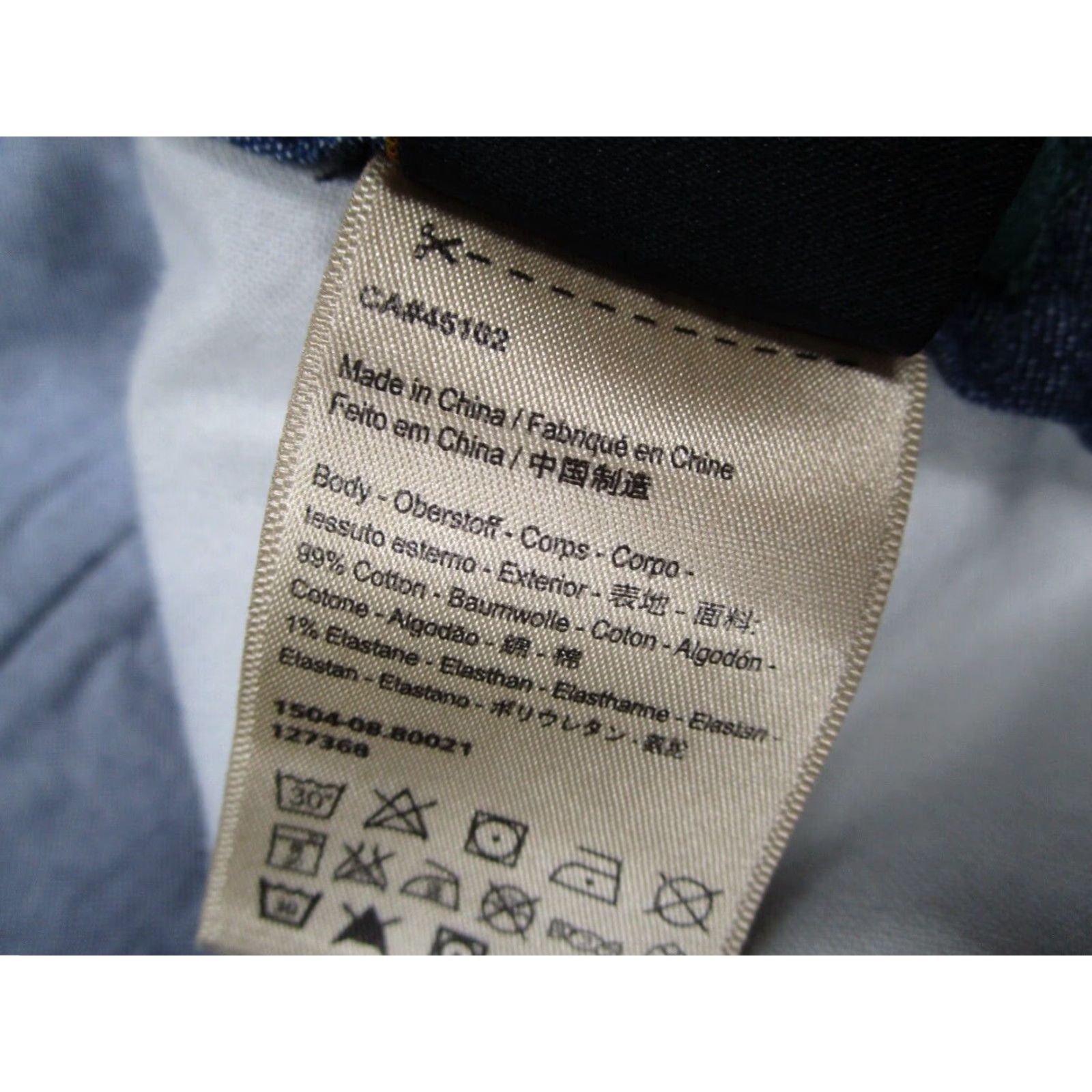 Scotch & Soda Scotch & Soda Mens Blue Slim Patterned Chino Pants 32x32 Cotton Blend Tapered Size US 32 / EU 48 - 6 Thumbnail