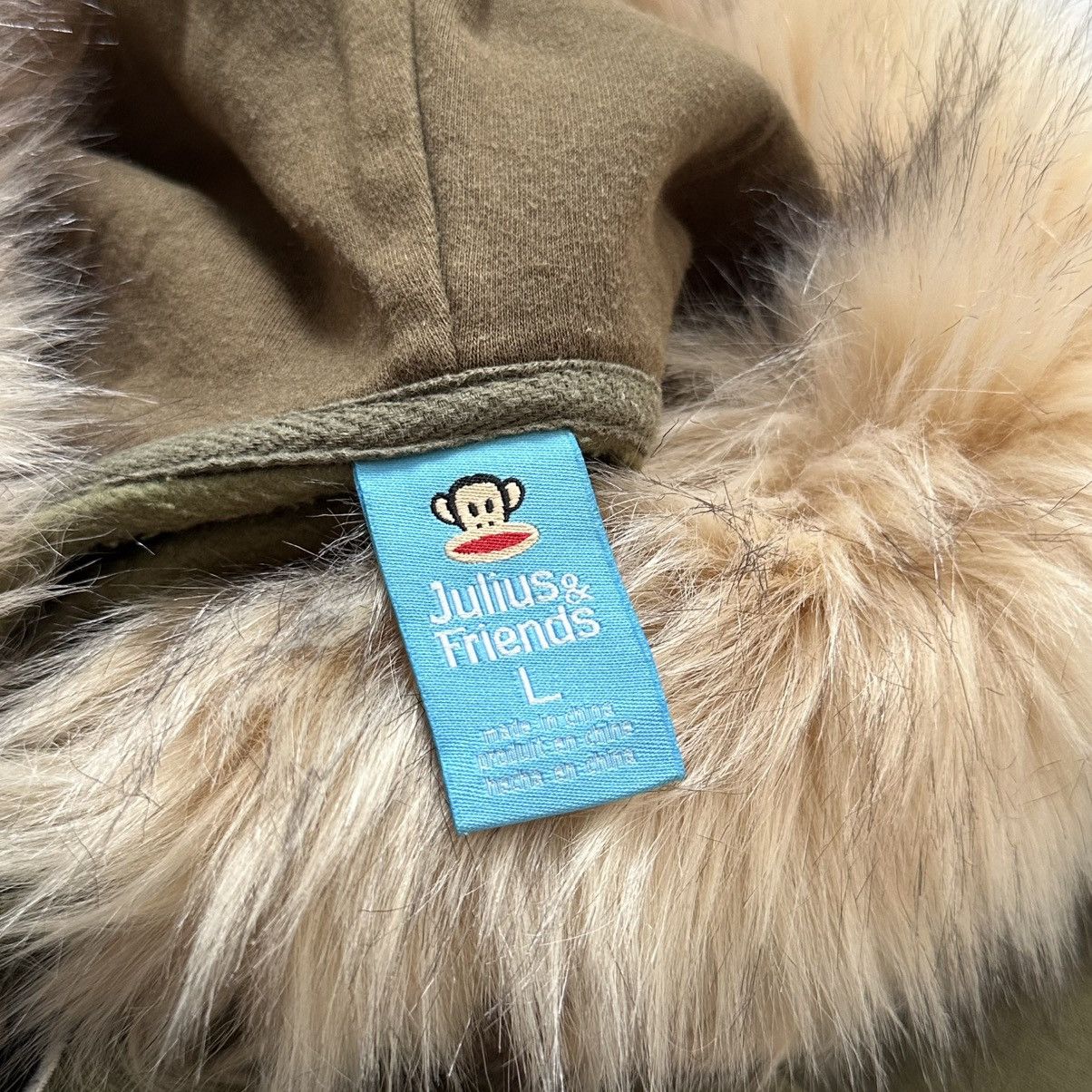 Y2K Paul Frank If Six Was Nine Vibe Fur Zip Hoodie Jacket