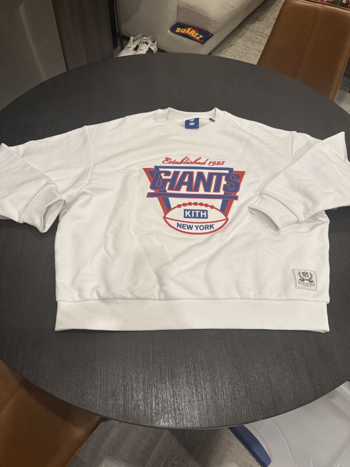Kith KITH FOR THE NFL: GIANTS 1925 NELSON CREWNECK WHITE medium Size US M / EU 48-50 / 2 - 2 Thumbnail