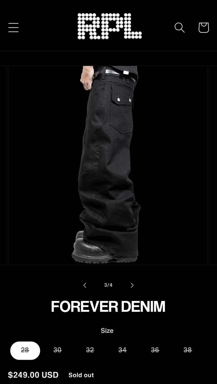 Other Roy Public Label Forever Denim Baggy size 34 Size US 34 / EU 50 - 3 Thumbnail