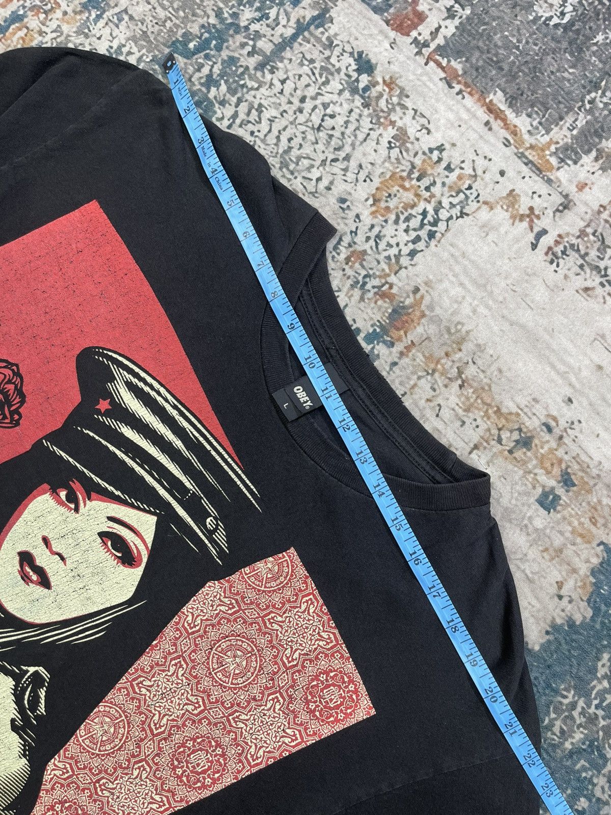 Obey Vintage Obey Peace Guard Graphic Tee Shirt Size US L / EU 52-54 / 3 - 6 Thumbnail