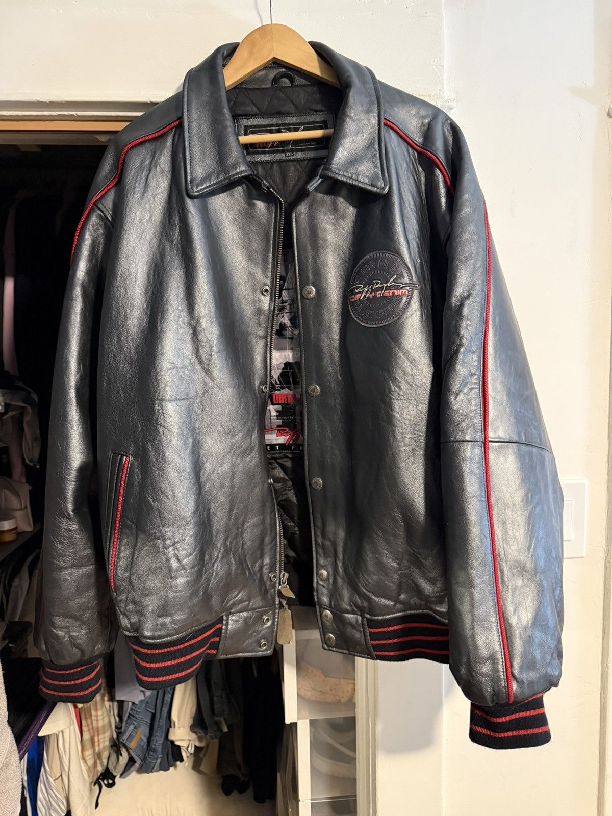 Ruff Ryders Vintage Ruff Ryders Leather Jacket Ride or Die DMX Era Biker Size US XXL / EU 58 / 5 - 6 Thumbnail