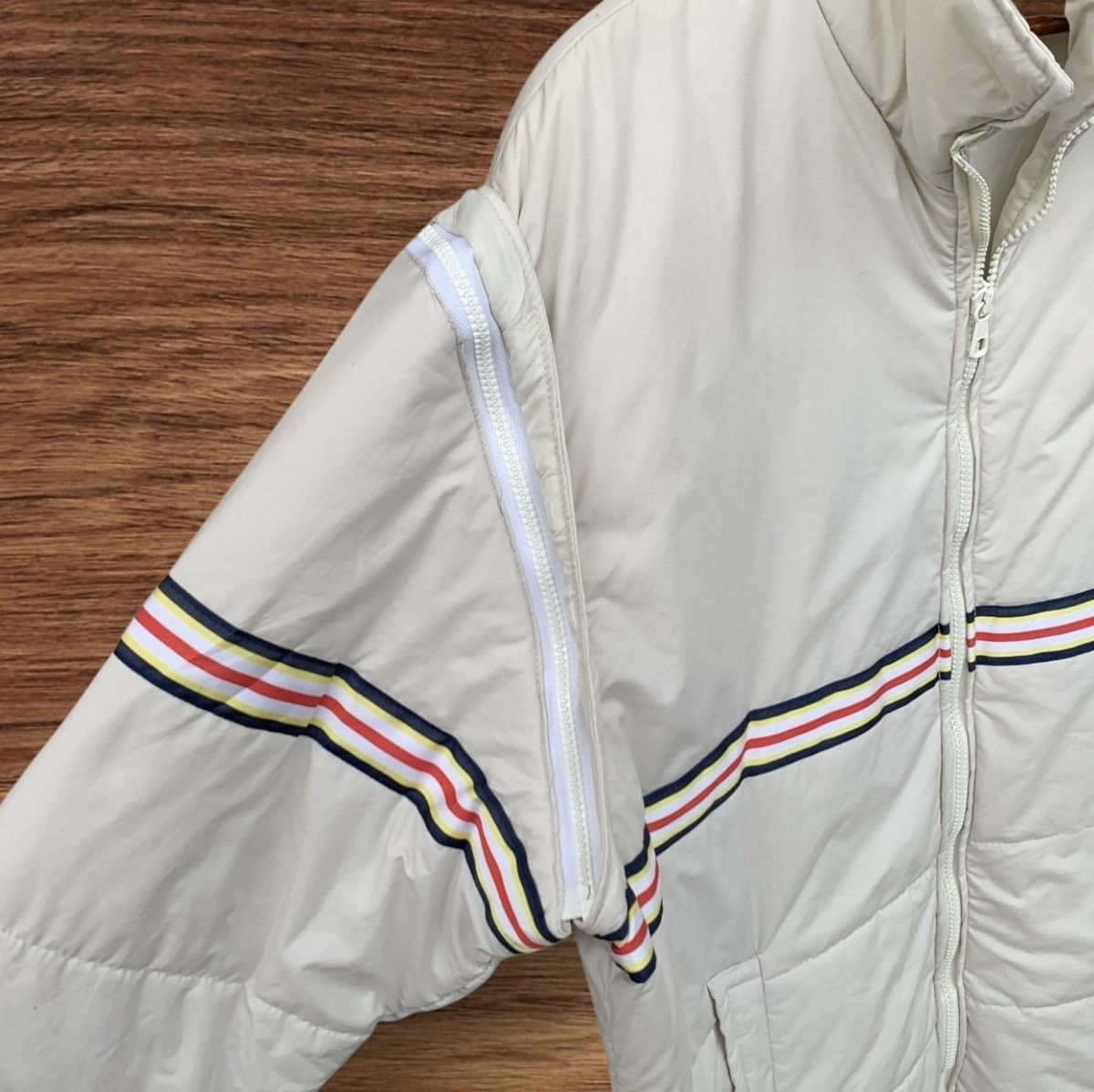 Porsche Design VINTAGE 1980s ROTHMAN PORSCHE ZIPPER JACKET CREAM Size US L / EU 52-54 / 3 - 13 Thumbnail