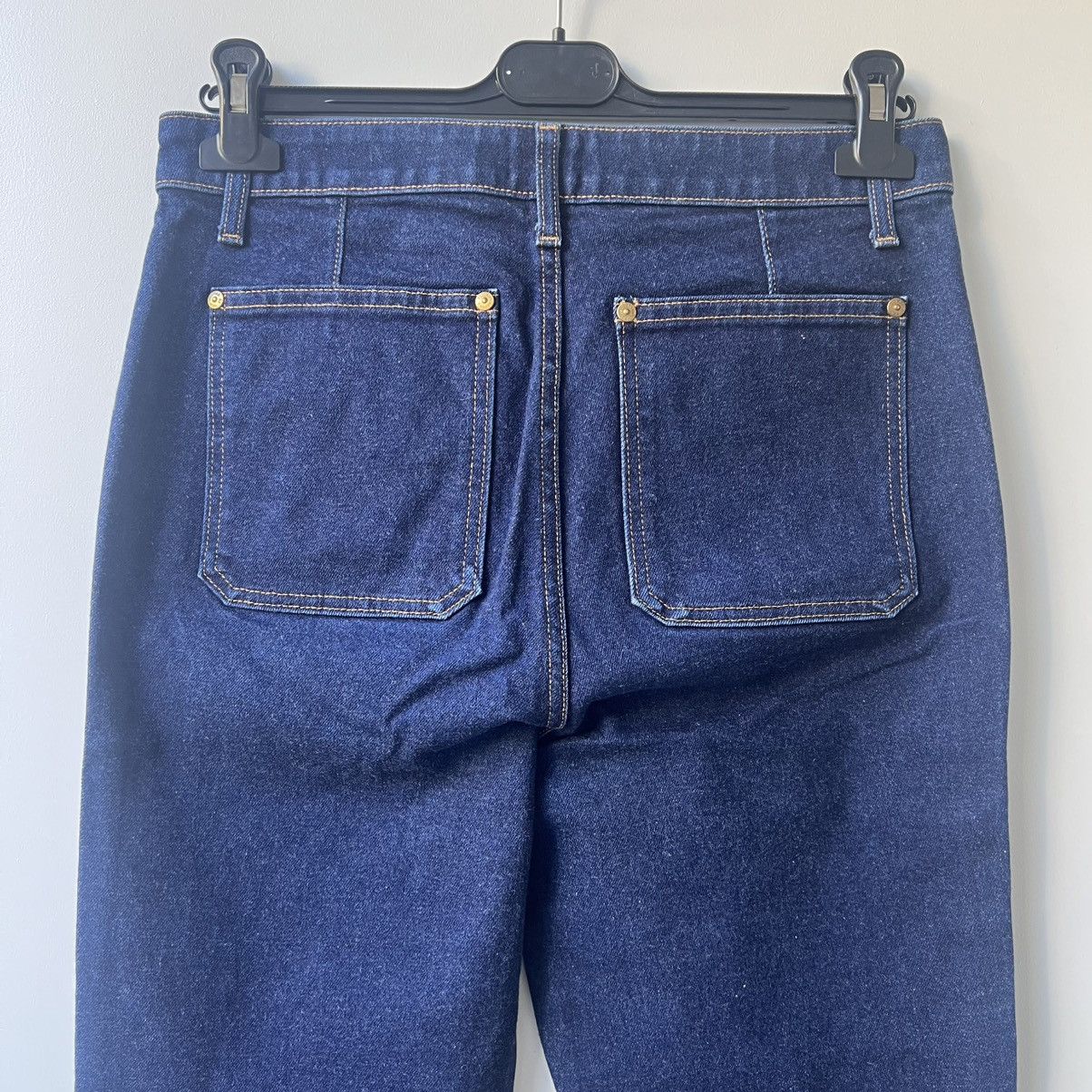 KHAITE KHAITE Raquel Patch Pocket Crop Flare Jeans Size 31" - 7 Thumbnail