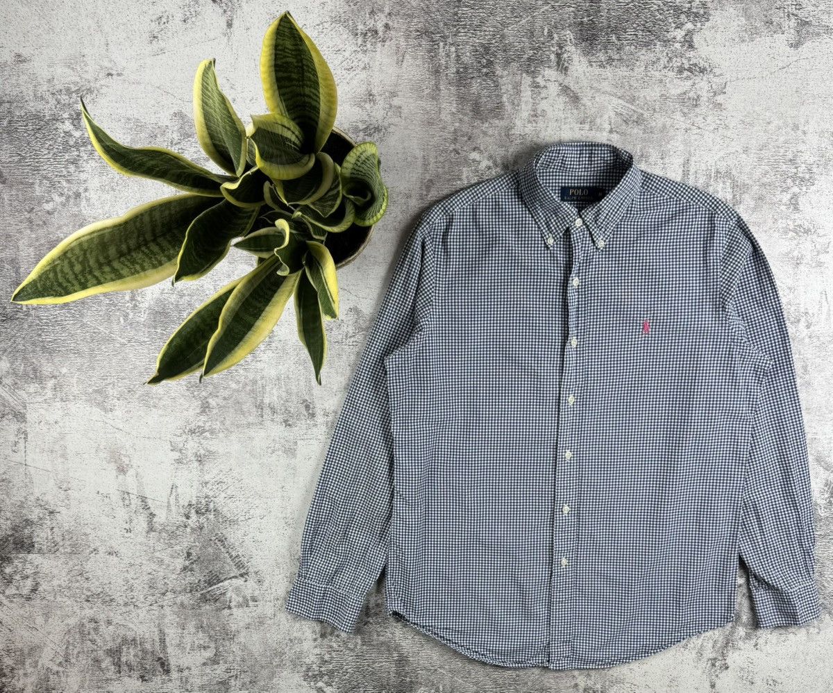 Polo Ralph Lauren Polo Ralph Lauren Blue M Size Button Checked Classic Collar LongSleeve Shirt Size US M / EU 48-50 / 2 - 1 Thumbnail