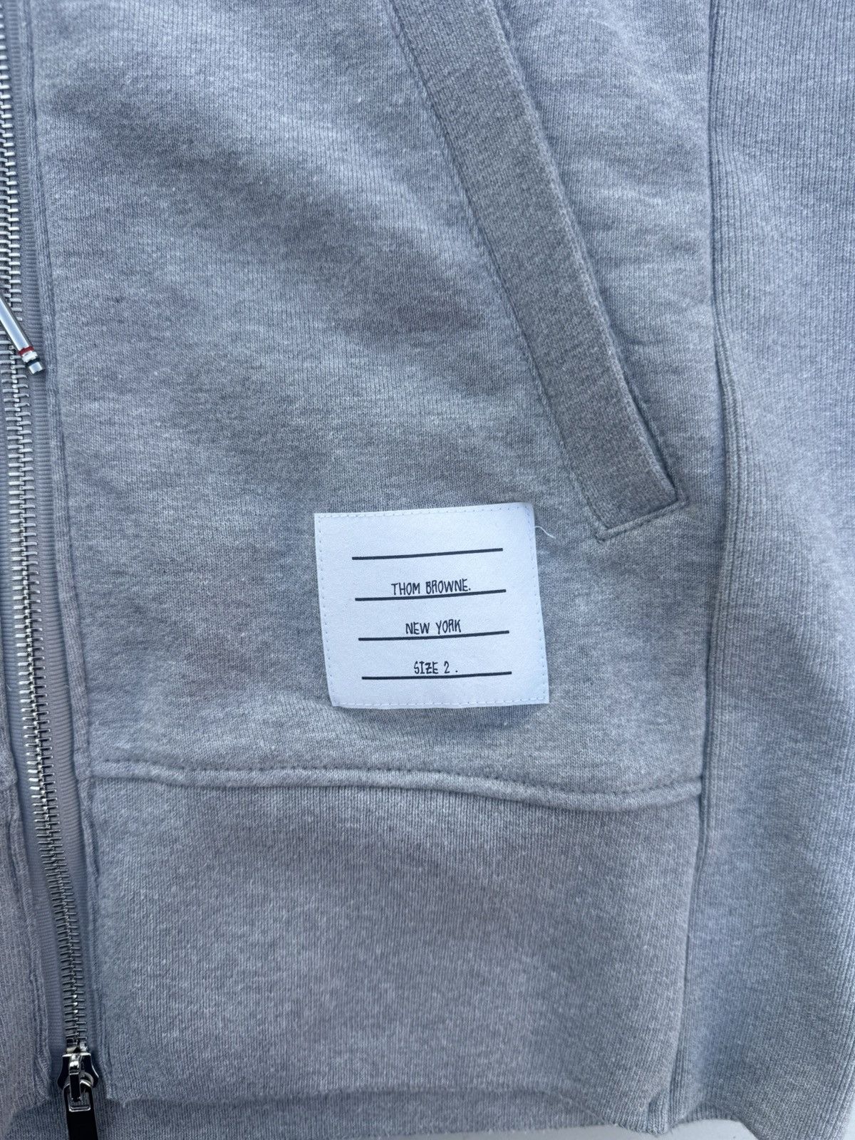 Thom Browne Thom Browne Classic Loopback 4-Bar Zip Hoodie Size US M / EU 48-50 / 2 - 7 Thumbnail
