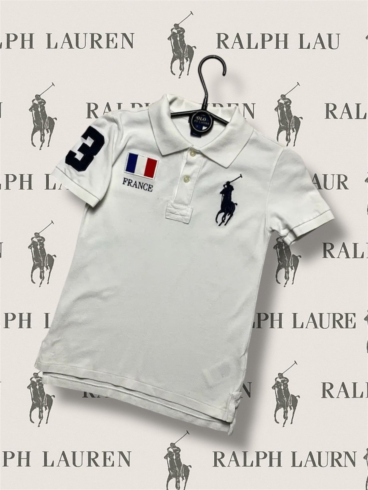 Polo Ralph Lauren Vintage polo Ralph Lauren France size Kids big logo Size US XXS / EU 40 - 1 Thumbnail