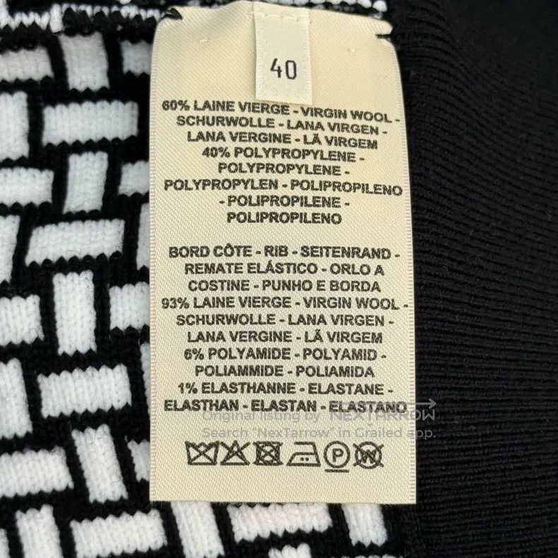 Other Hermes Black and White Zip Wool Cardigan Size XS / US 0-2 / IT 36-38 - 6 Thumbnail
