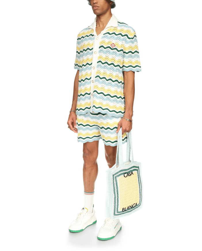 Casablanca o1mle0326 Boucle Wave Shorts in Multicolor Size US 30 / EU 46 - 3 Thumbnail