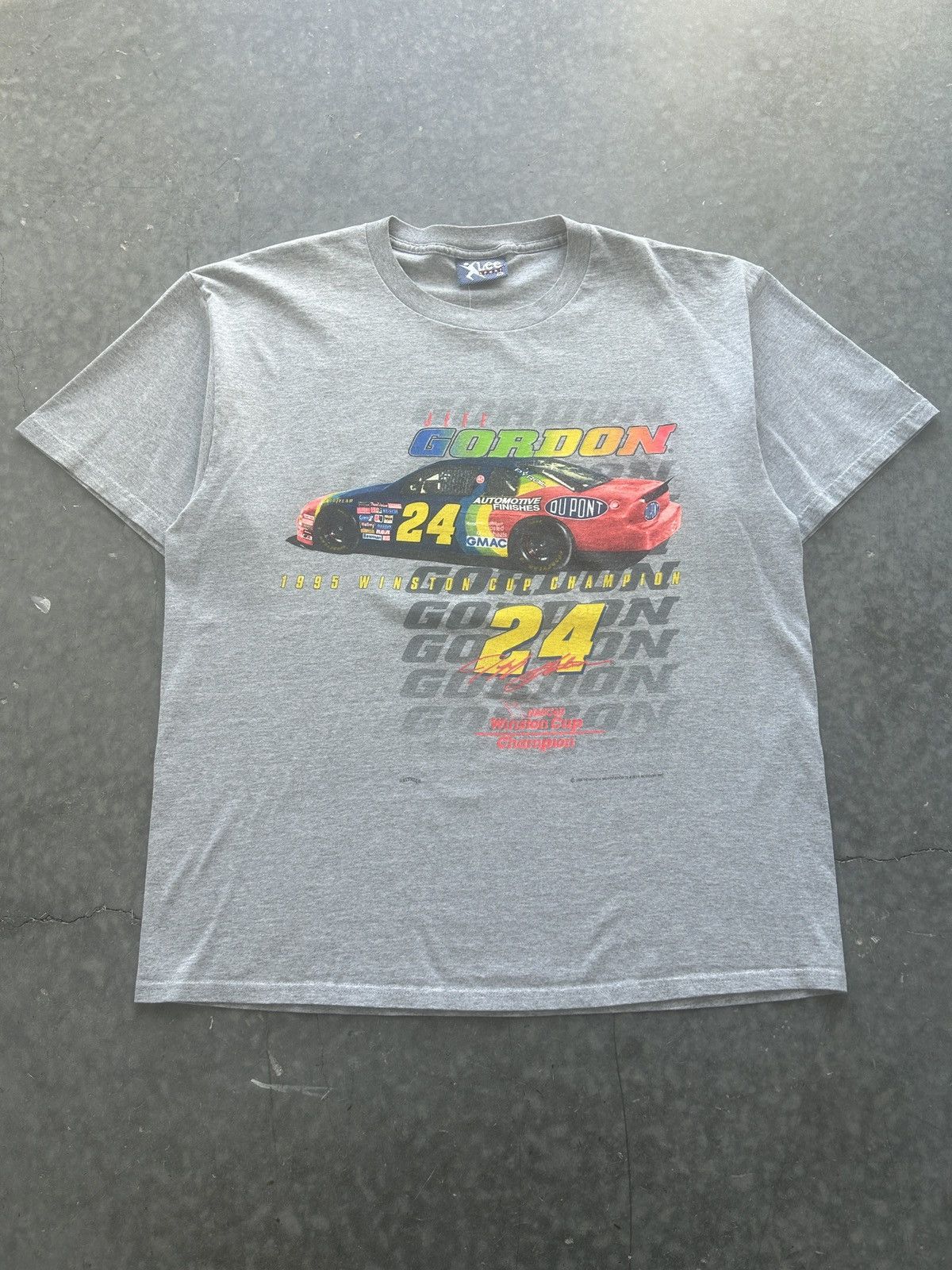 Lee × NASCAR × Vintage Vintage 90s NASCAR Jeff Gordon Graphic Tee Nutmeg Lee Sports Size US XL / EU 56 / 4 - 1 Thumbnail