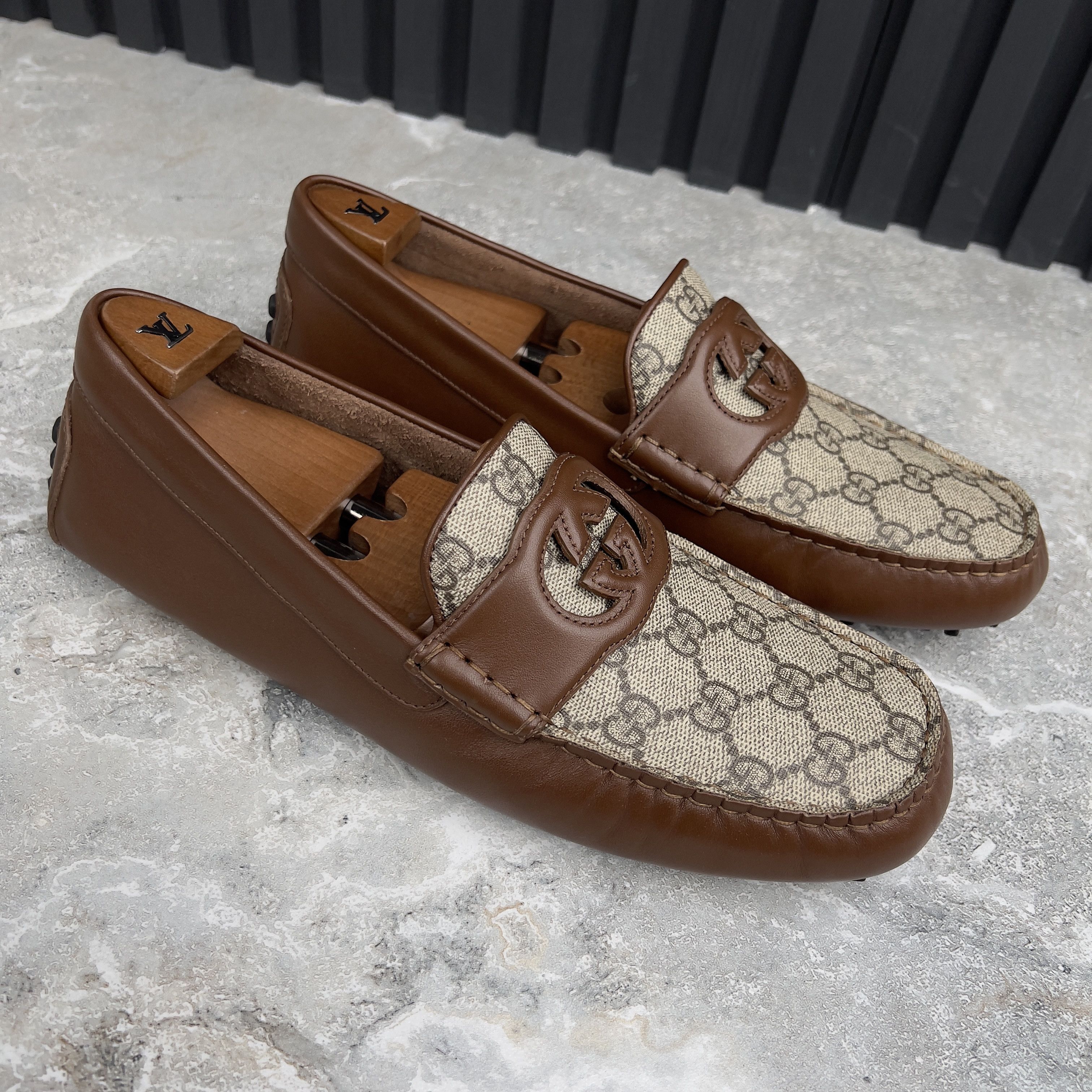 Gucci GUCCI Ayrton Interlocking GG Supreme Canvas Driver Moccasins Size US 9 / EU 42 - 5 Thumbnail