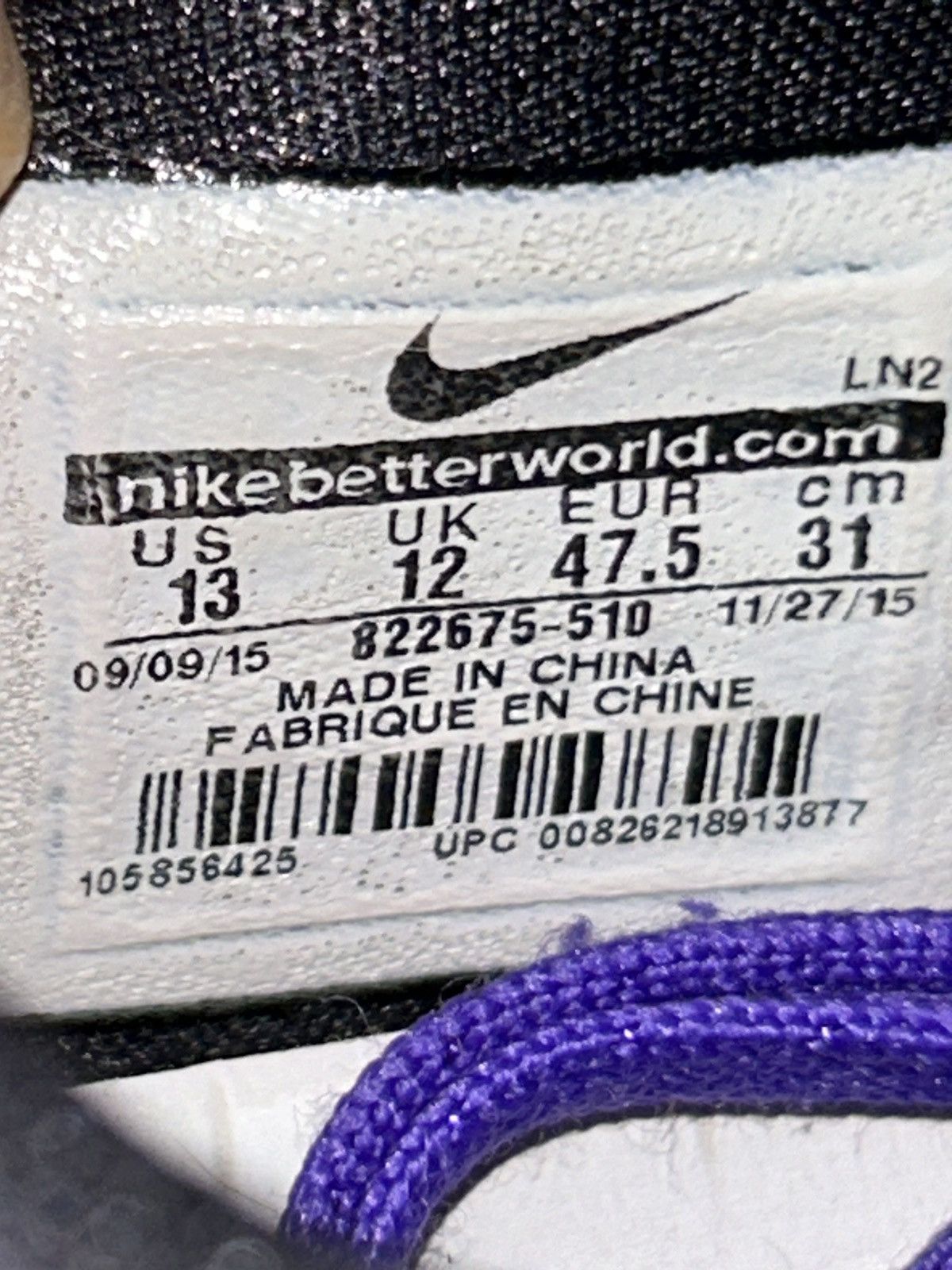 Nike Nike Kobe 11 Elite Low Eulogy Hyper Grape 822675-510 size 13 Size US 13 / EU 46 - 11 Thumbnail