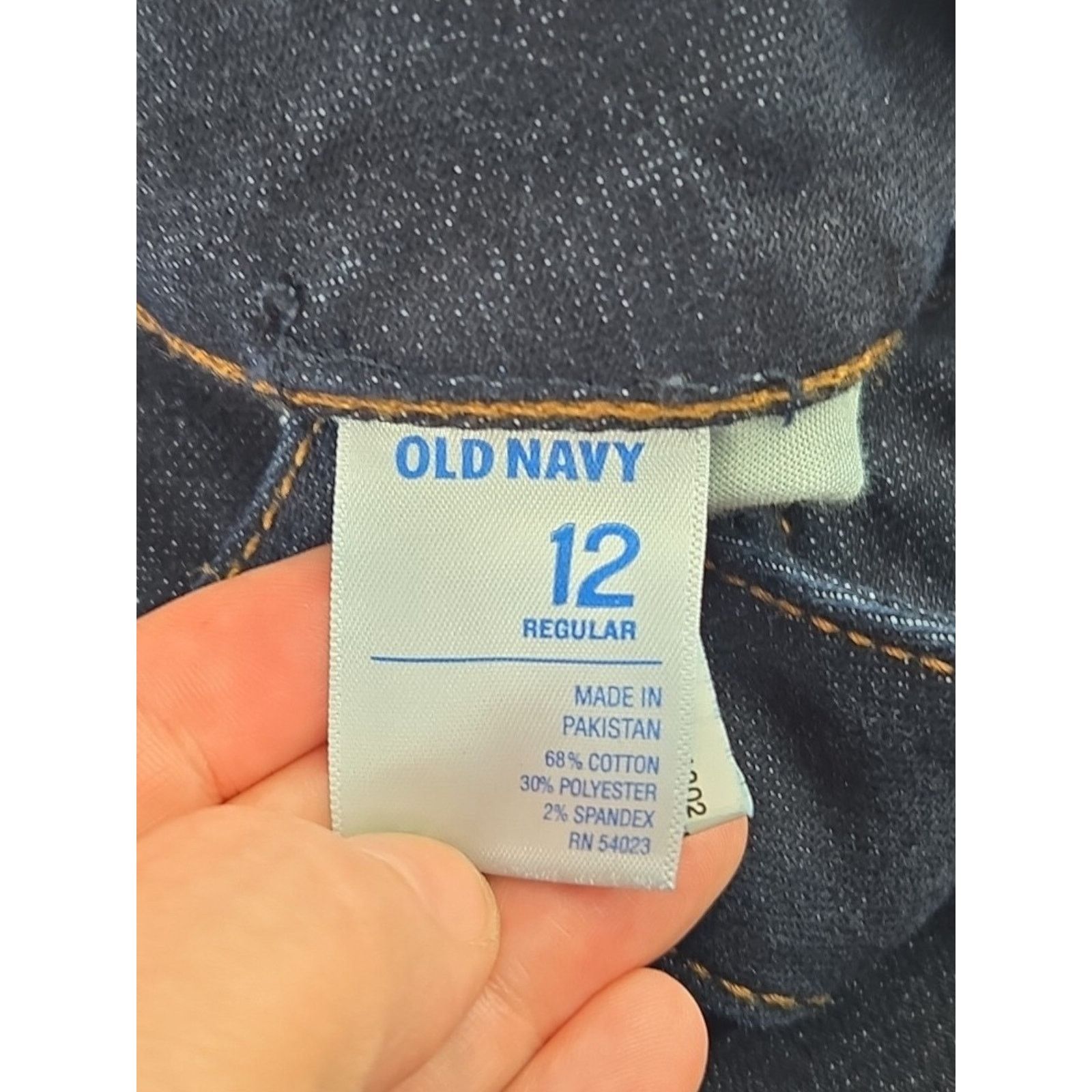 Old Navy Old Navy | RockStar, Dark Wash, Denim Leggings | Size 12 Size 34" / US 12 / IT 48 - 3 Thumbnail