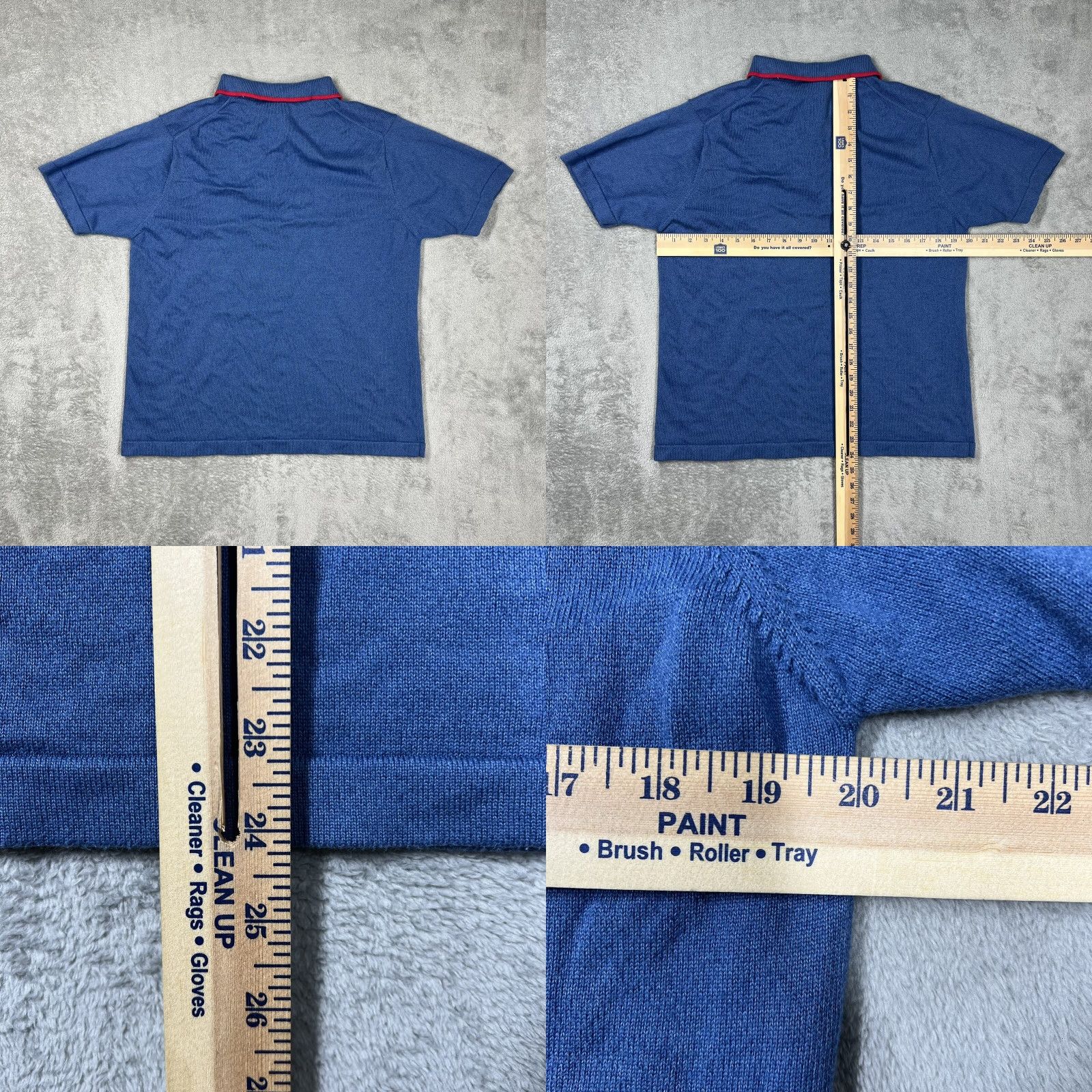 Ralph Lauren VINTAGE Ralph Lauren Polo Jeans Co Solid Blue Rugby Shirt Mens Large Fits Medium Size US L / EU 52-54 / 3 - 8 Thumbnail
