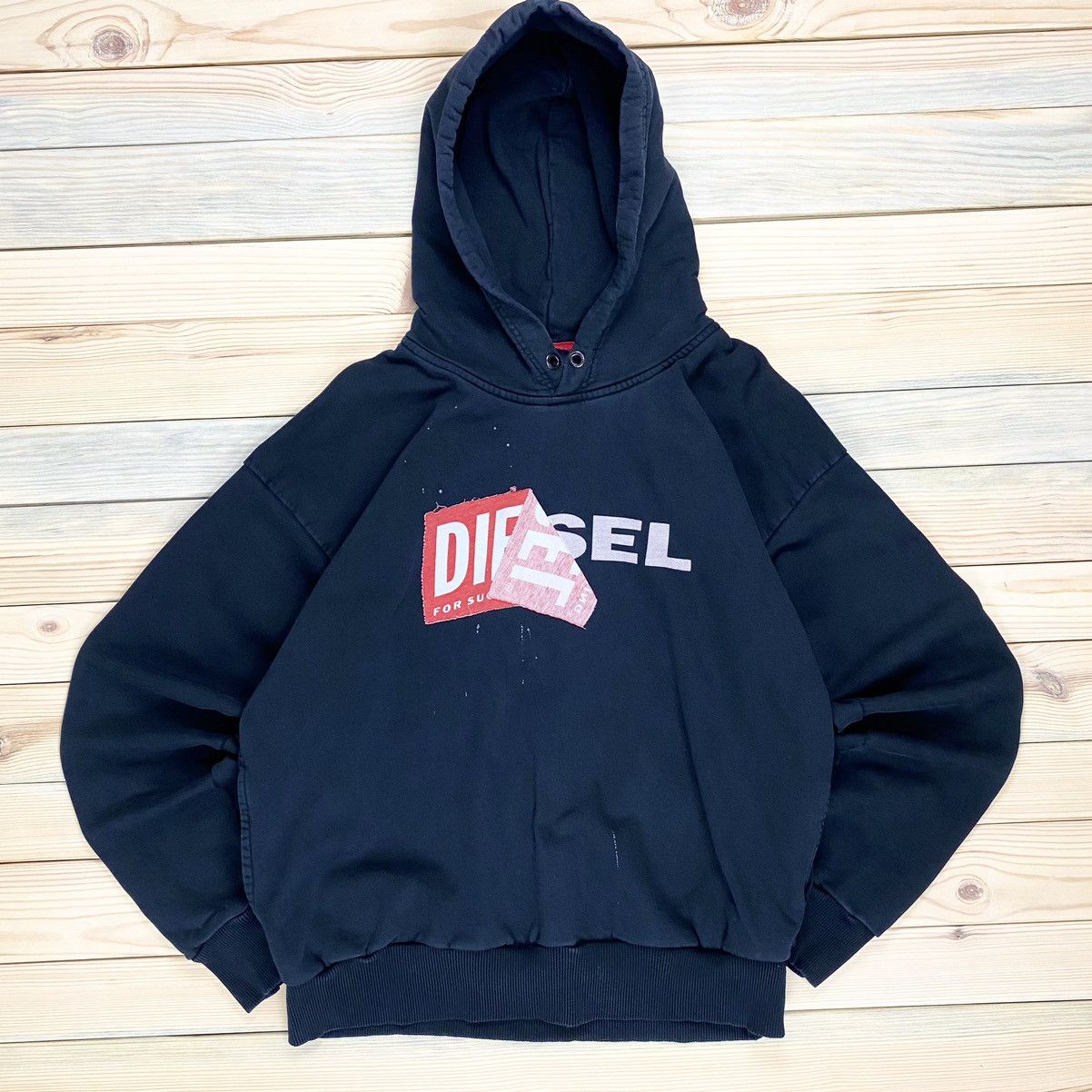 Diesel Diesel Ripped Logo distressed Black Hoodie Size US M / EU 48-50 / 2 - 2 Thumbnail