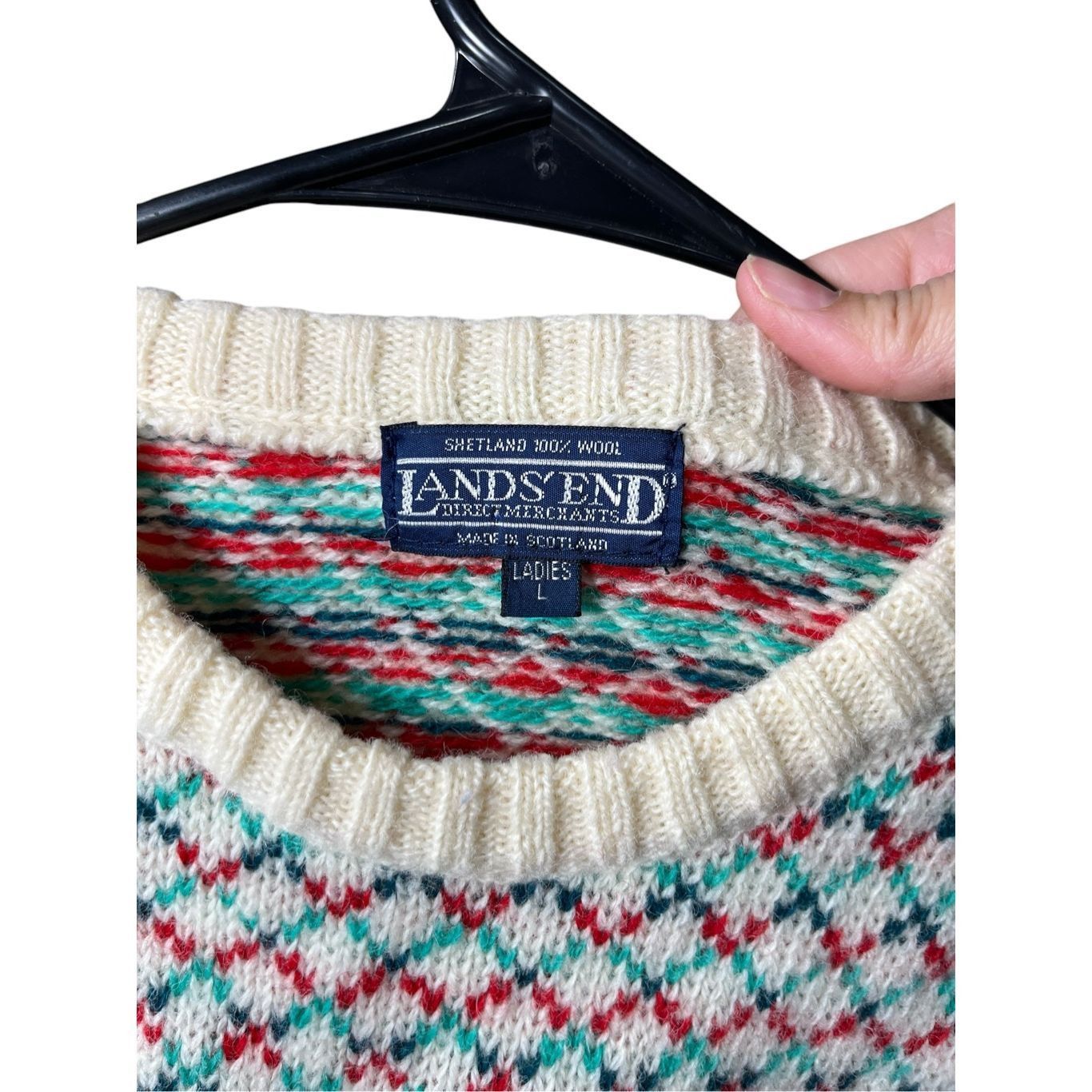 Lands' End Vintage Lands End 100% Wool Sweater Vest Size Large Size L / US 10 / IT 46 - 5 Thumbnail